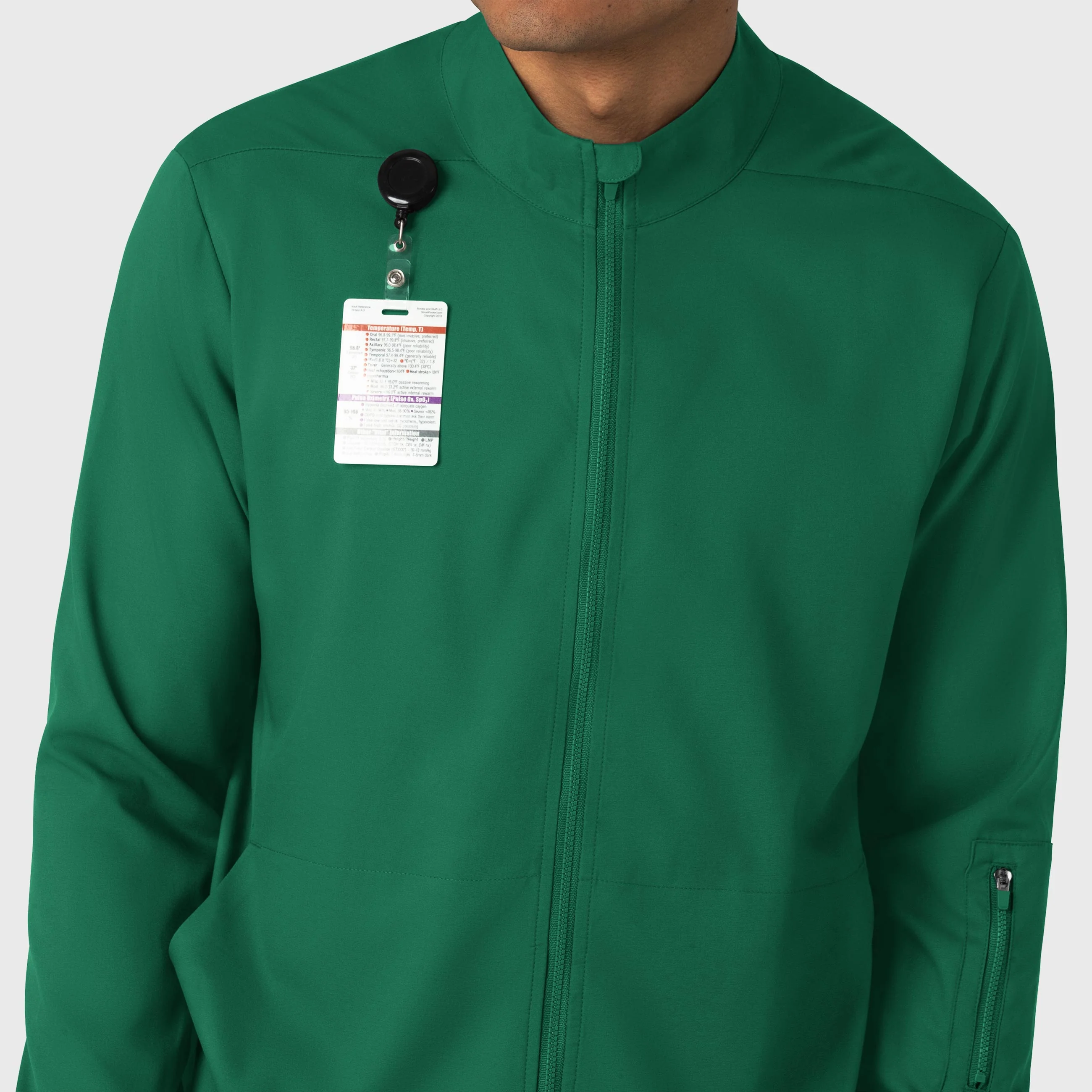 Boundless Men's Warm Up Scrub Jacket - Hunter - Image 9
