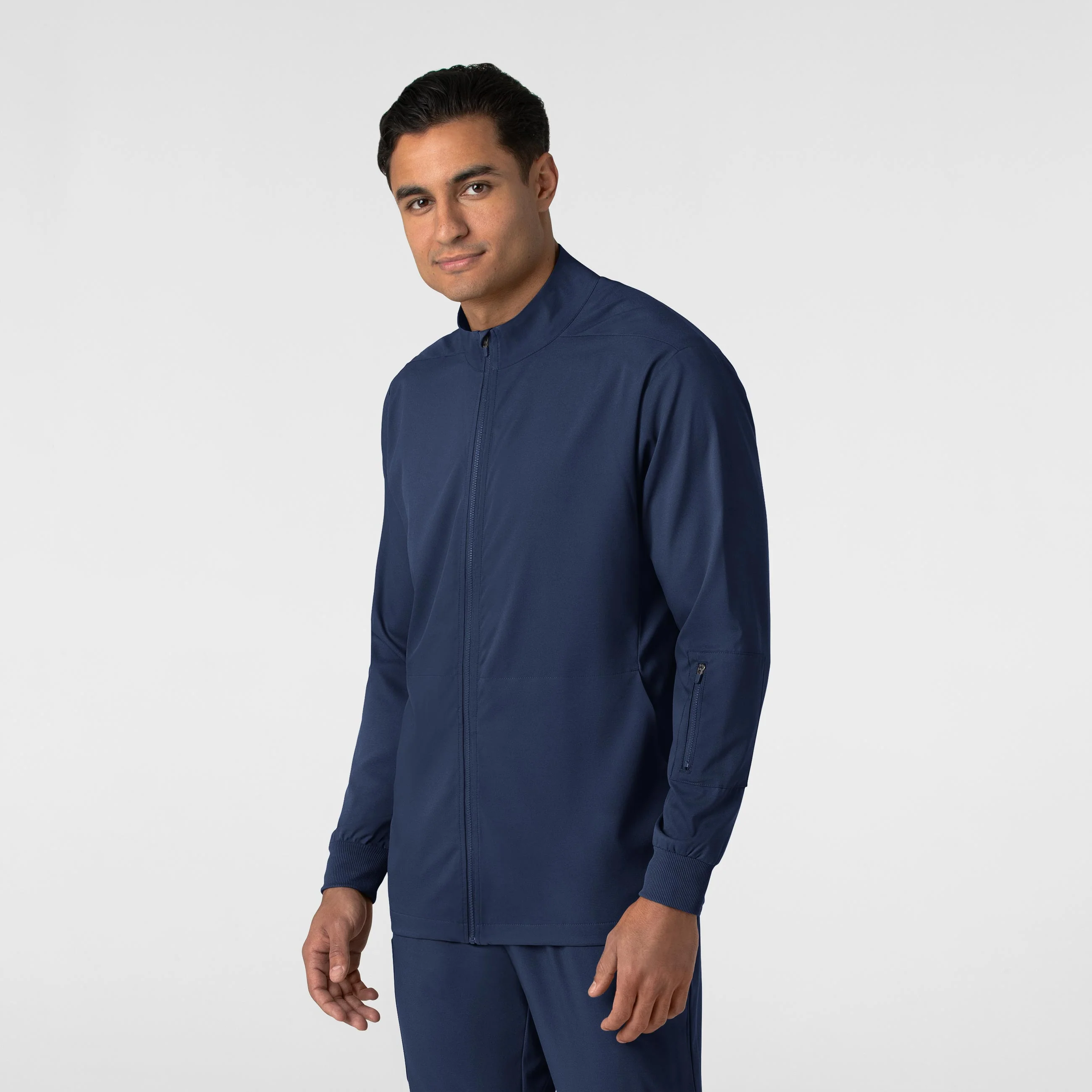 Boundless Men's Warm Up Scrub Jacket - Navy - Image 4