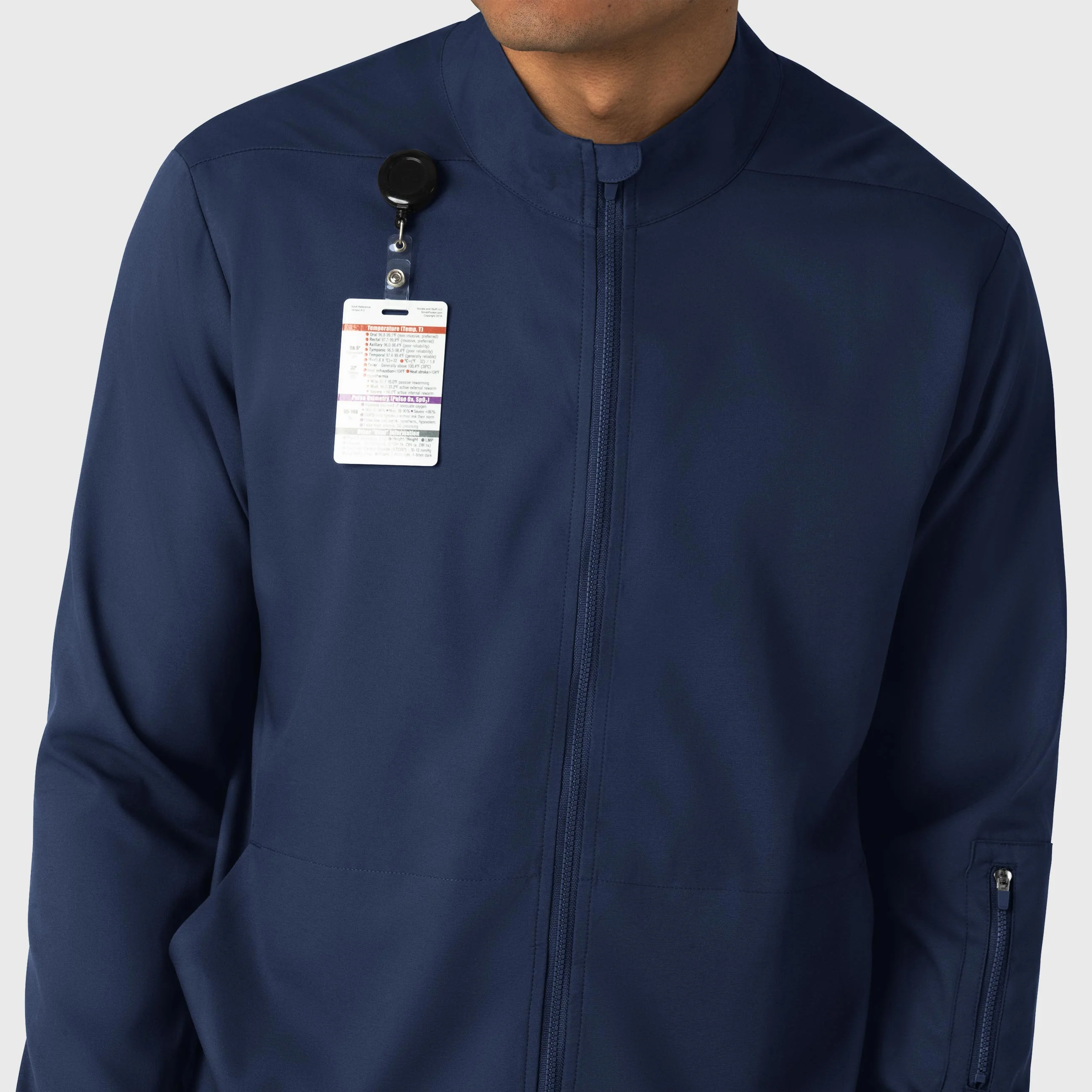 Boundless Men's Warm Up Scrub Jacket - Navy - Image 9
