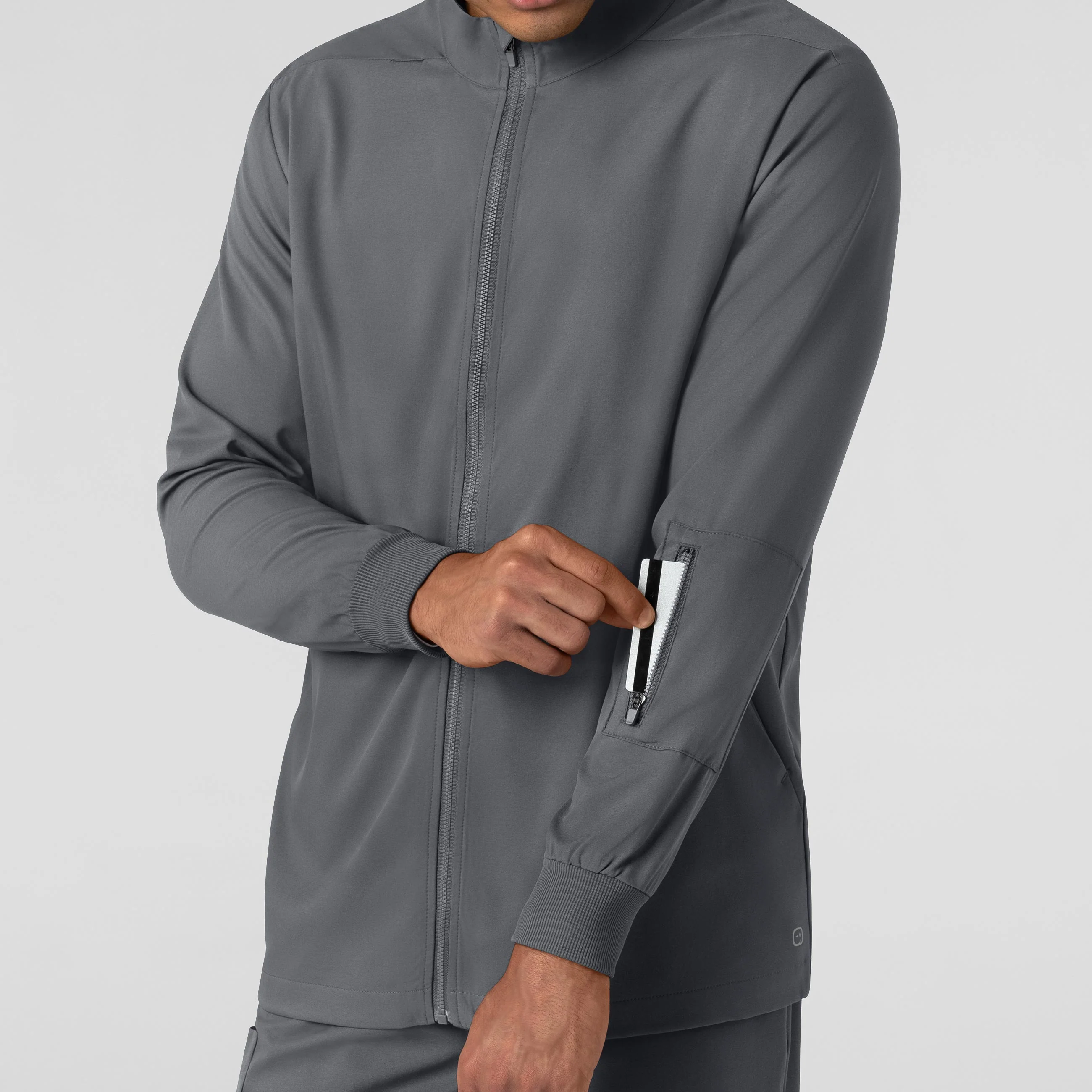 Boundless Men's Warm Up Scrub Jacket - Pewter - Image 6