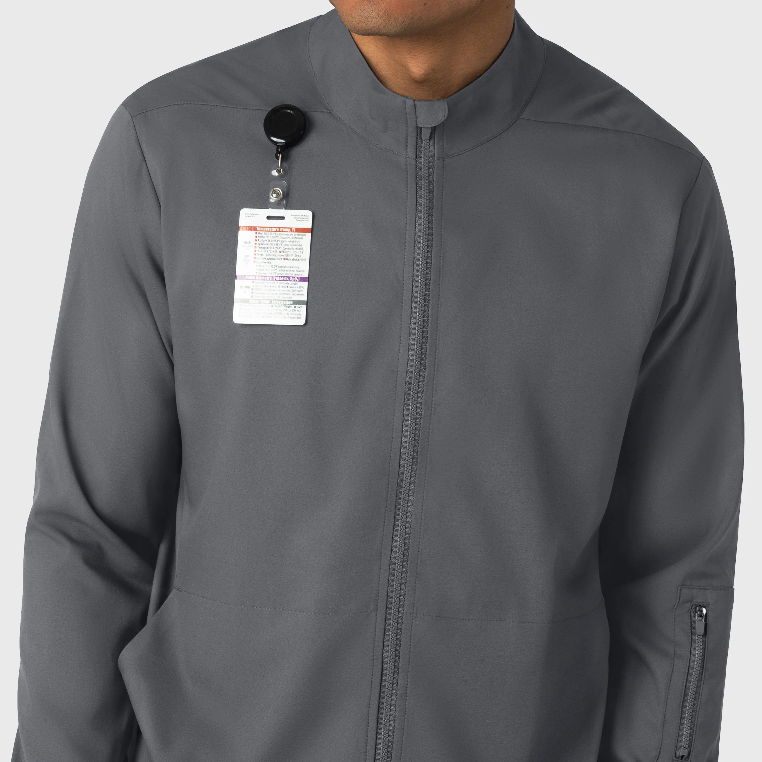 Boundless Men's Warm Up Scrub Jacket - Pewter - Image 9