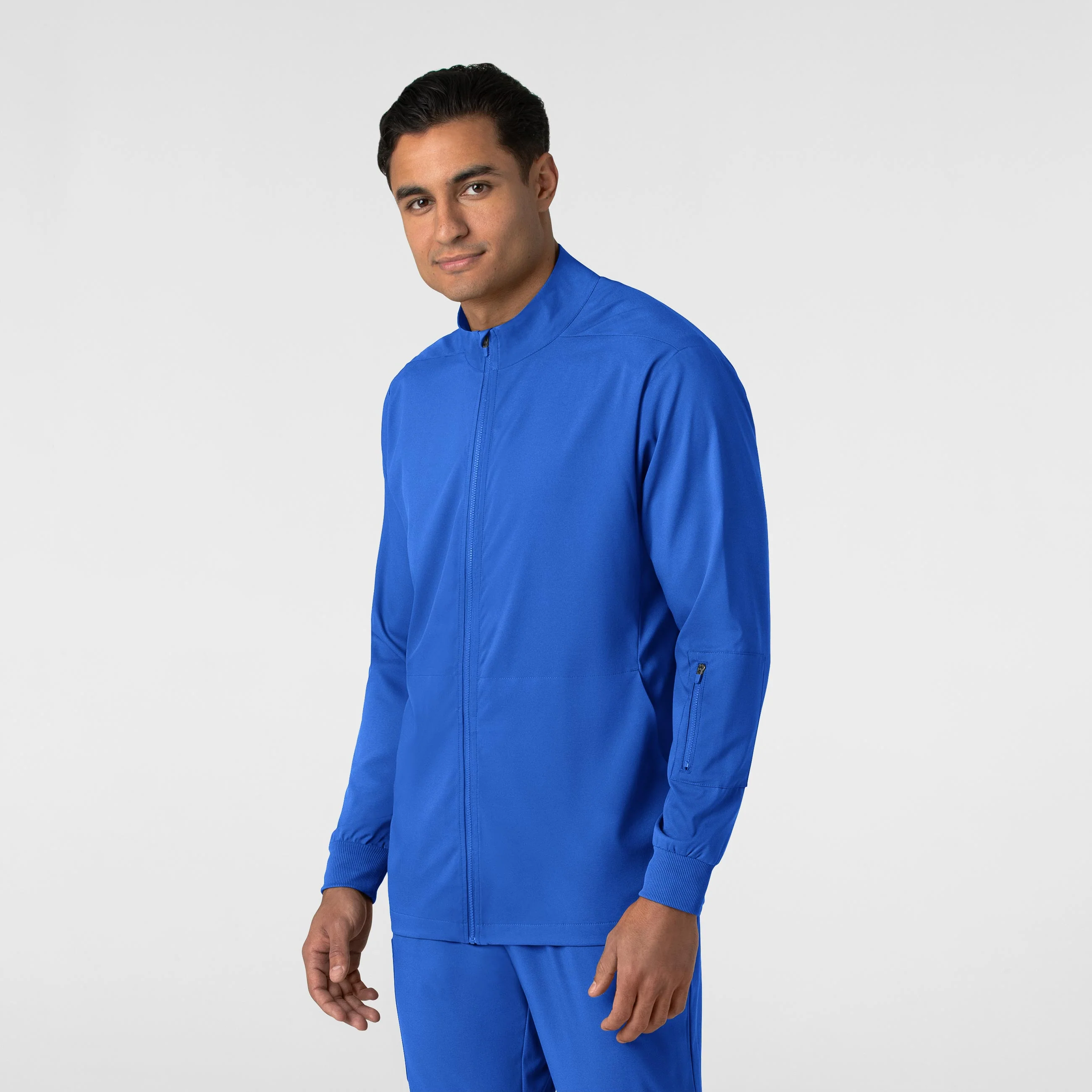 Boundless Men's Warm Up Scrub Jacket - Royal - Image 4
