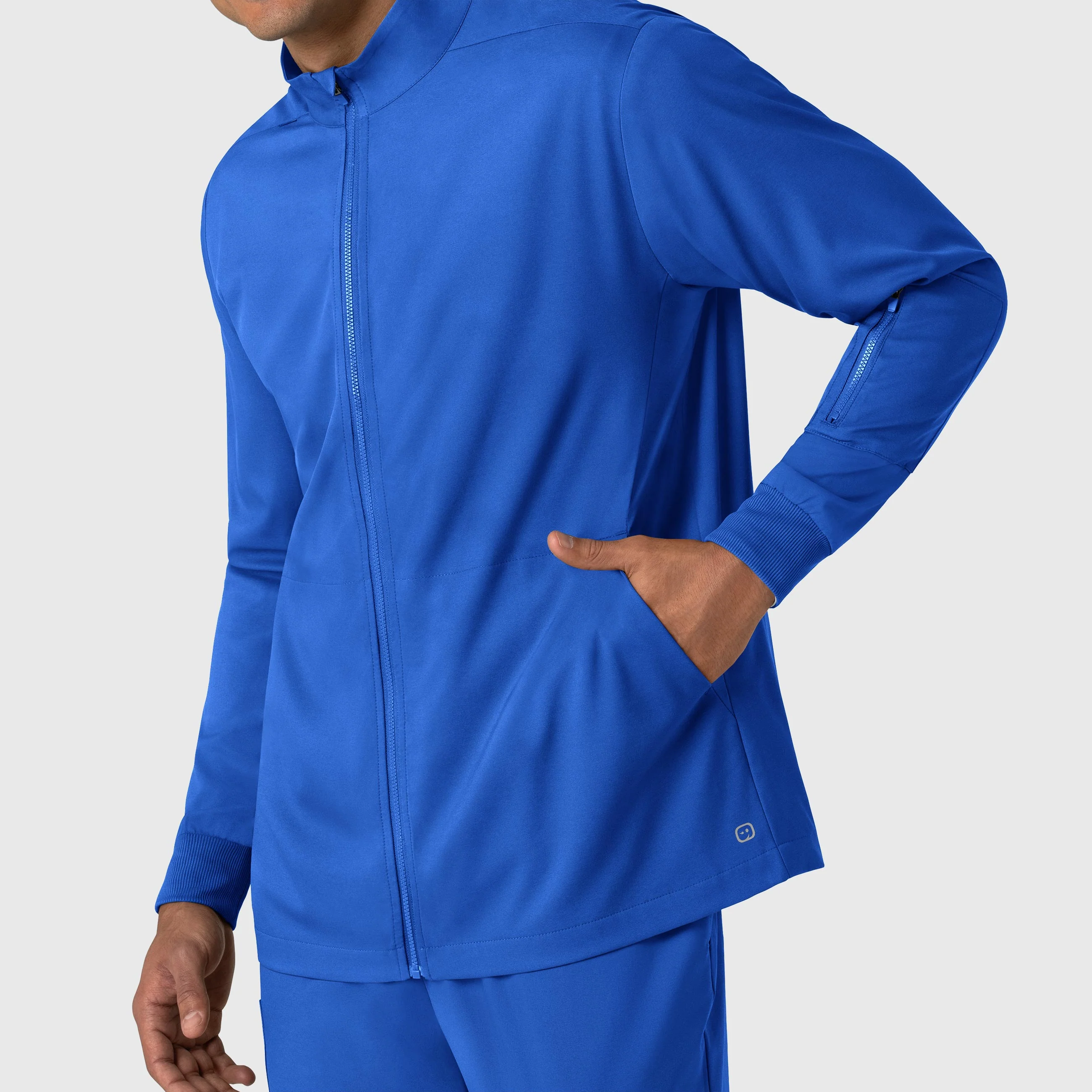 Boundless Men's Warm Up Scrub Jacket - Royal - Image 5