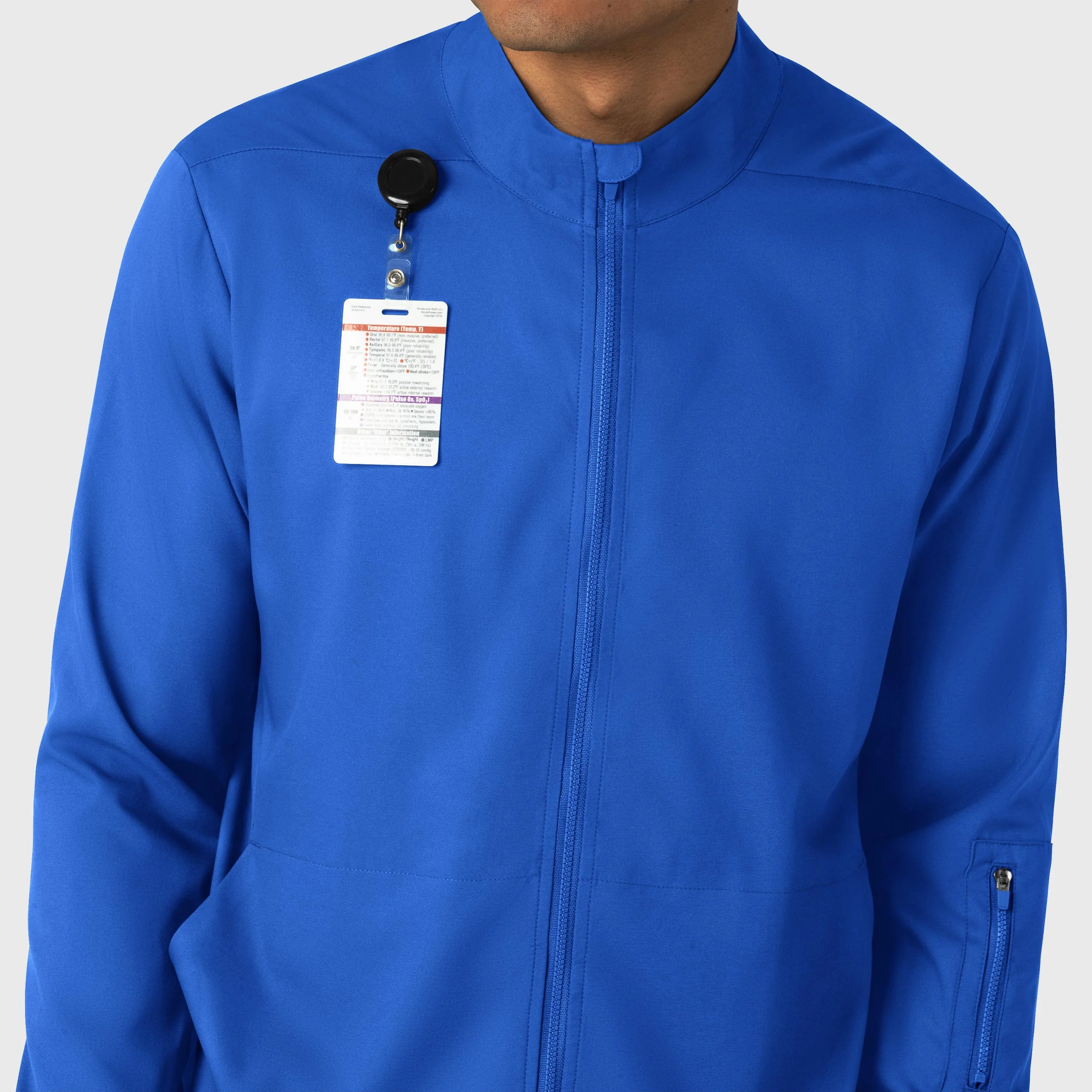 Boundless Men's Warm Up Scrub Jacket - Royal - Image 9