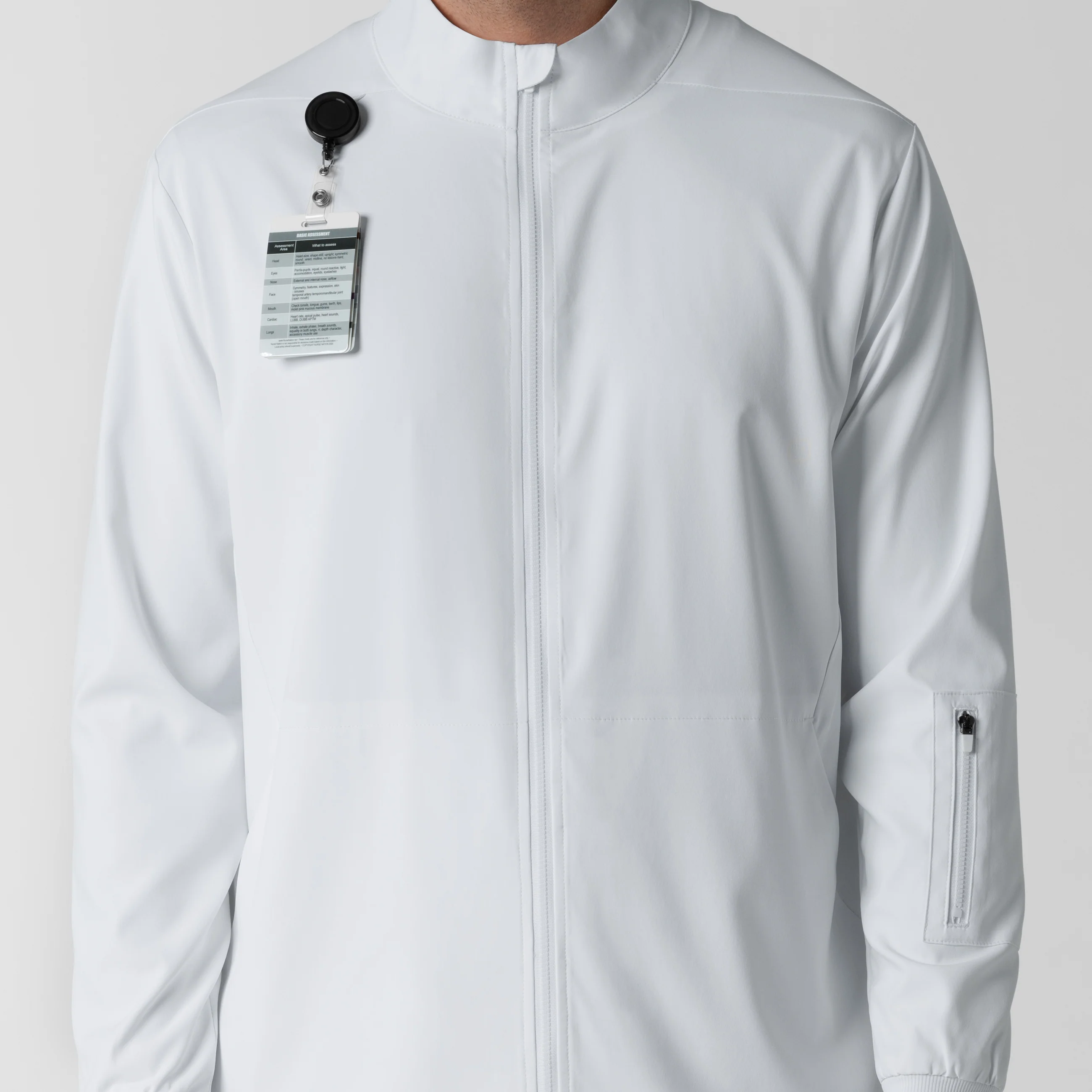Boundless Men's Warm Up Scrub Jacket - White - Image 6