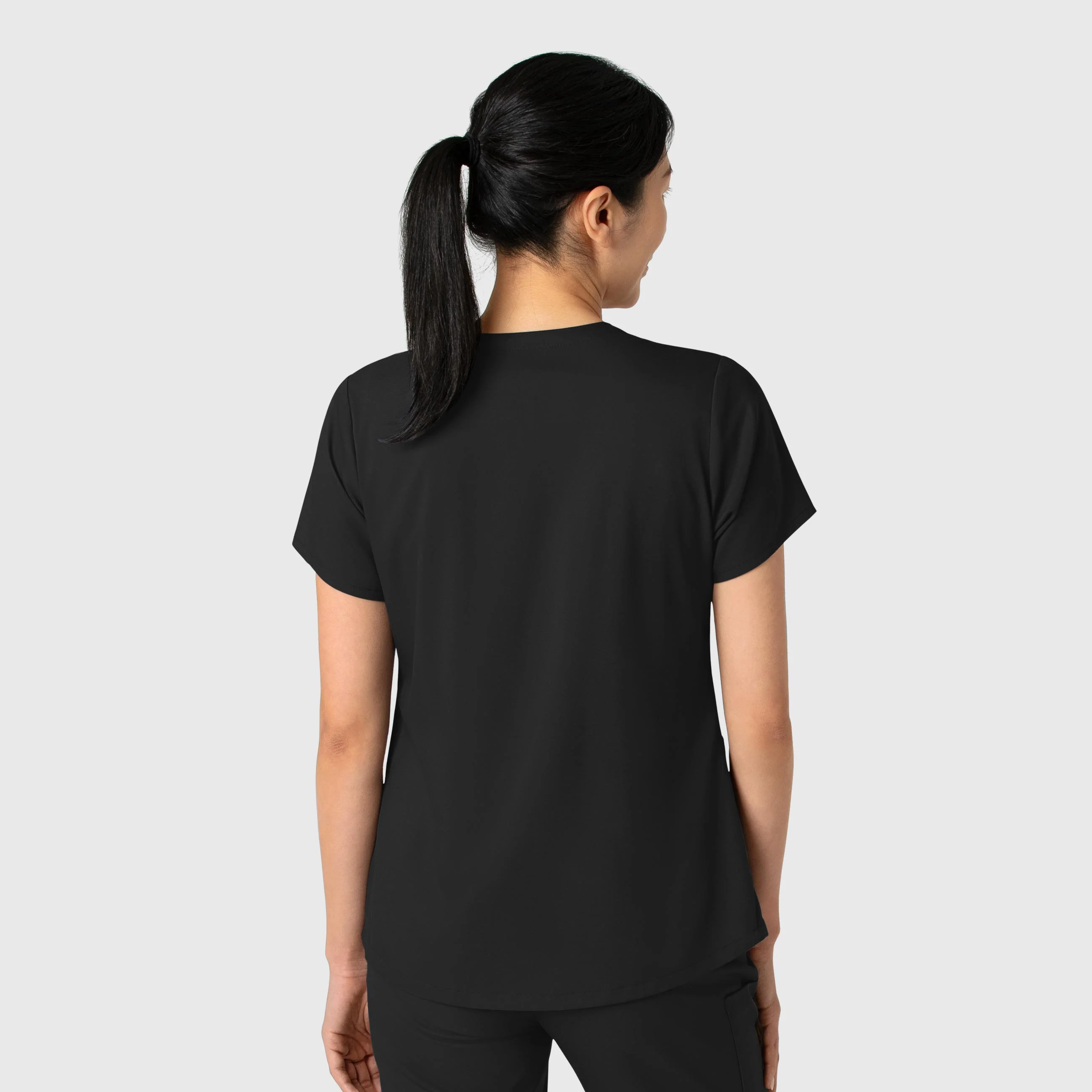 Boundless Women's 2-Pocket V-Neck Scrub Top - Black - Image 2