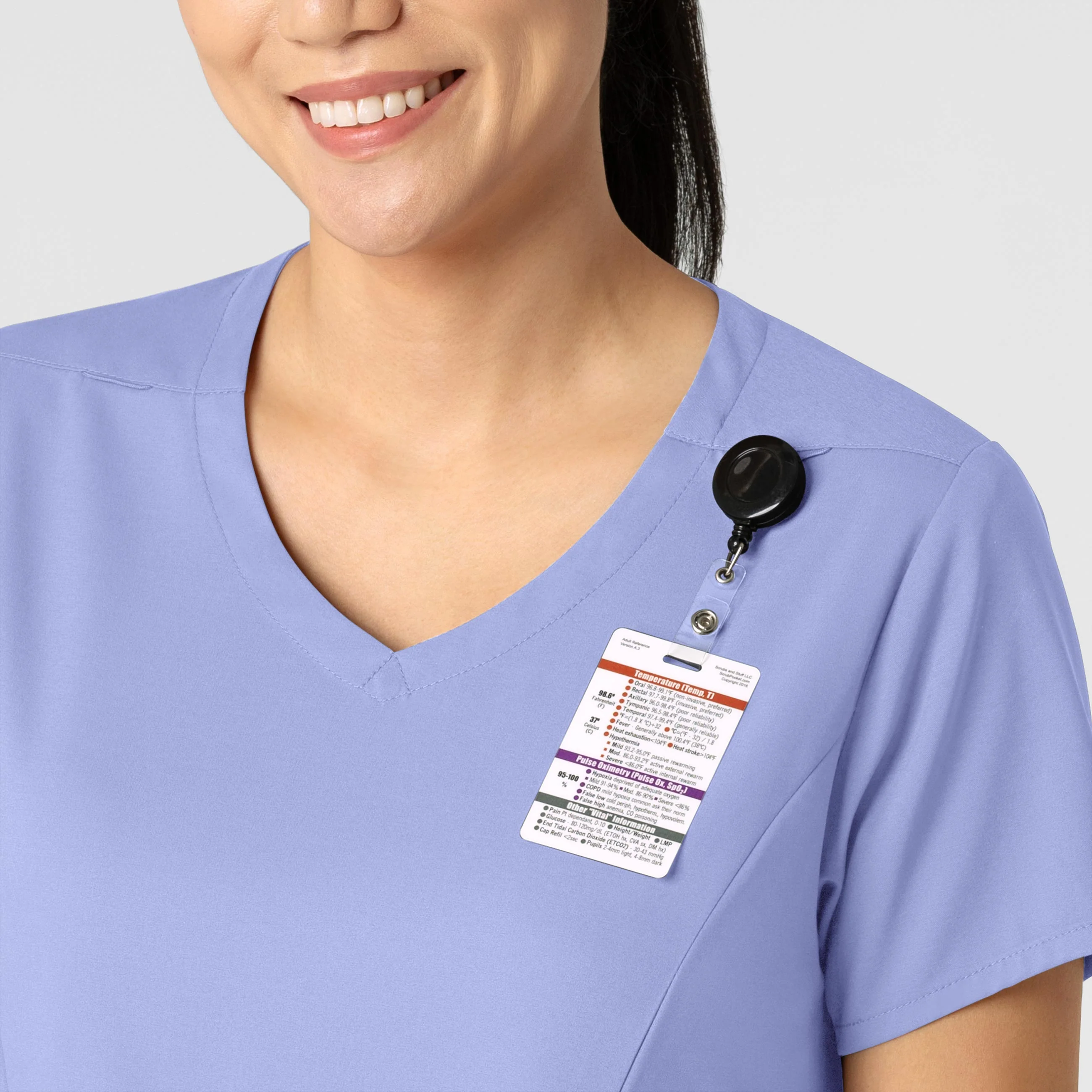 Boundless Women's 2-Pocket V-Neck Scrub Top - Ceil Blue - Image 6