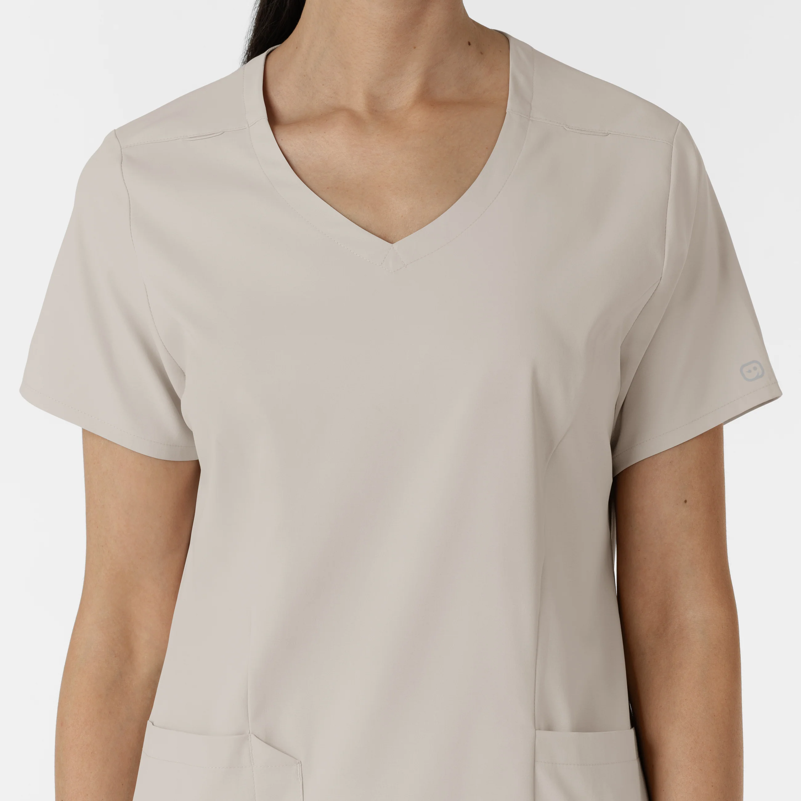 Boundless Women's 2-Pocket V-Neck Scrub Top - Cloud - Image 5