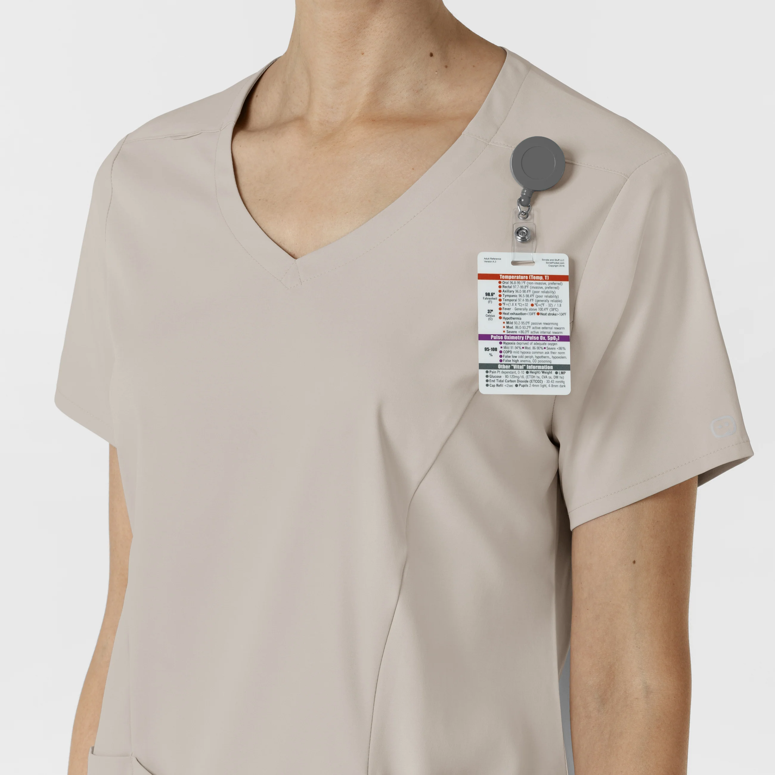 Boundless Women's 2-Pocket V-Neck Scrub Top - Cloud - Image 7