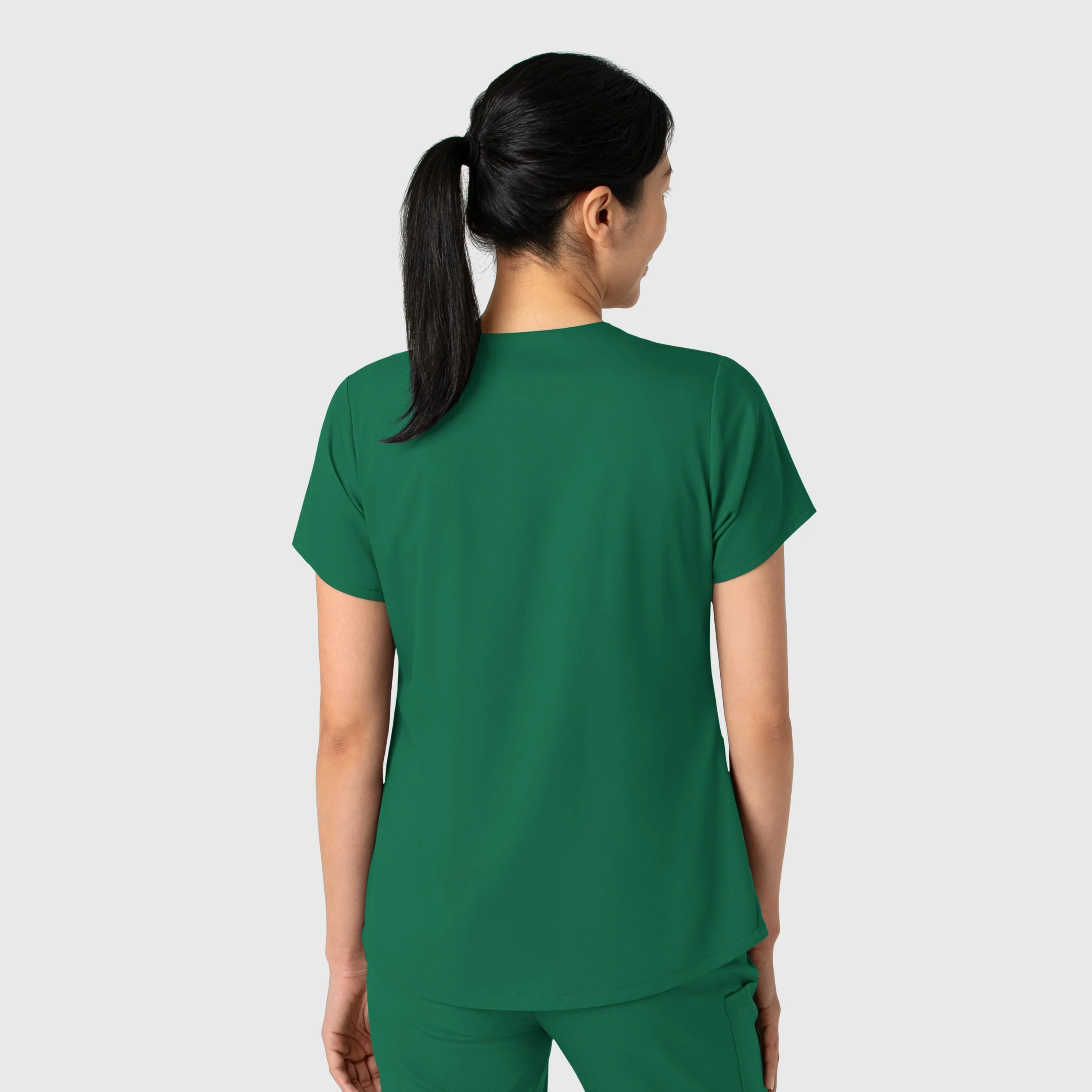 Boundless Women's 2-Pocket V-Neck Scrub Top - Hunter - Image 2