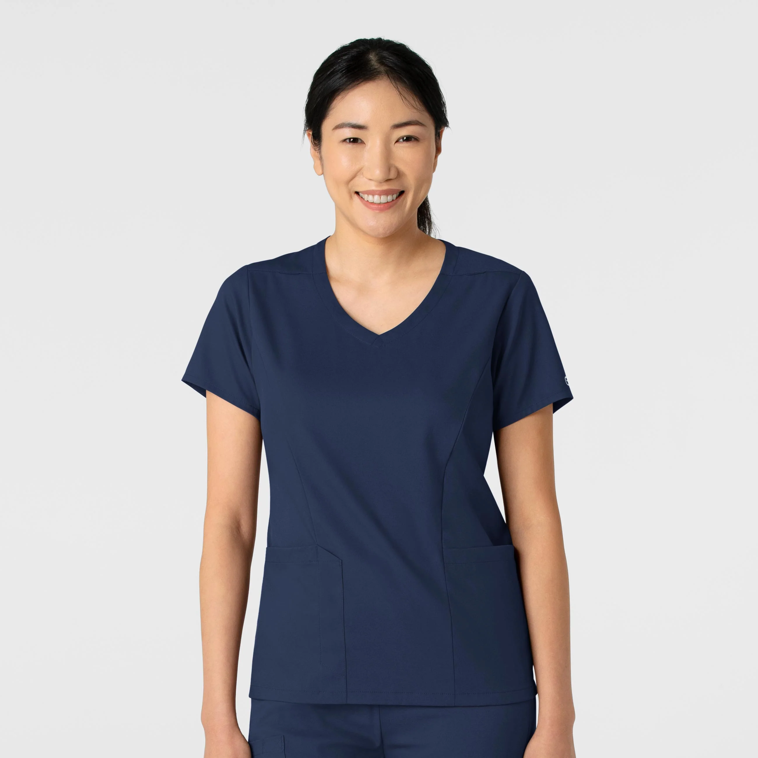 Boundless Women's 2-Pocket V-Neck Scrub Top - Navy