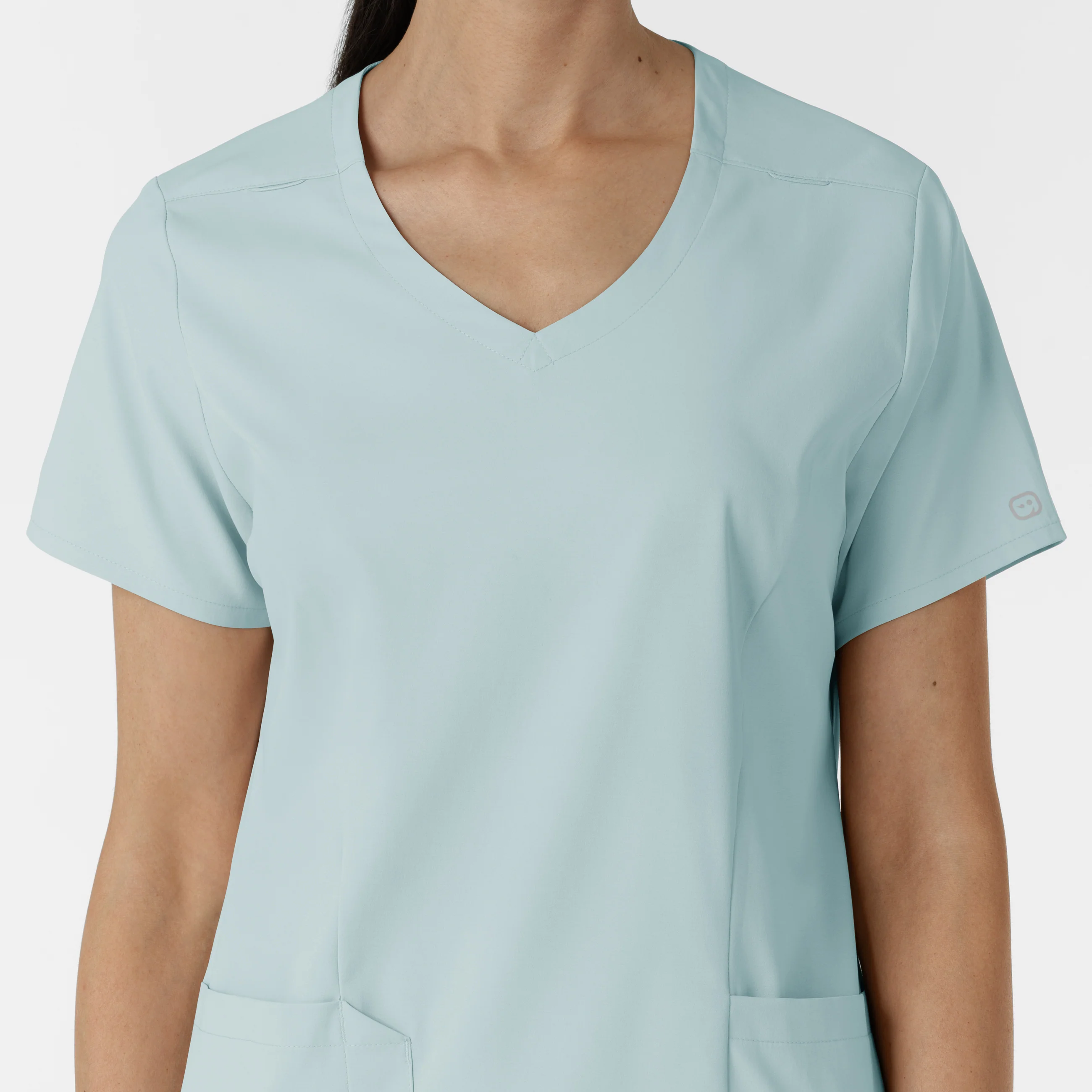 Boundless Women's 2-Pocket V-Neck Scrub Top - Sky Blue - Image 5