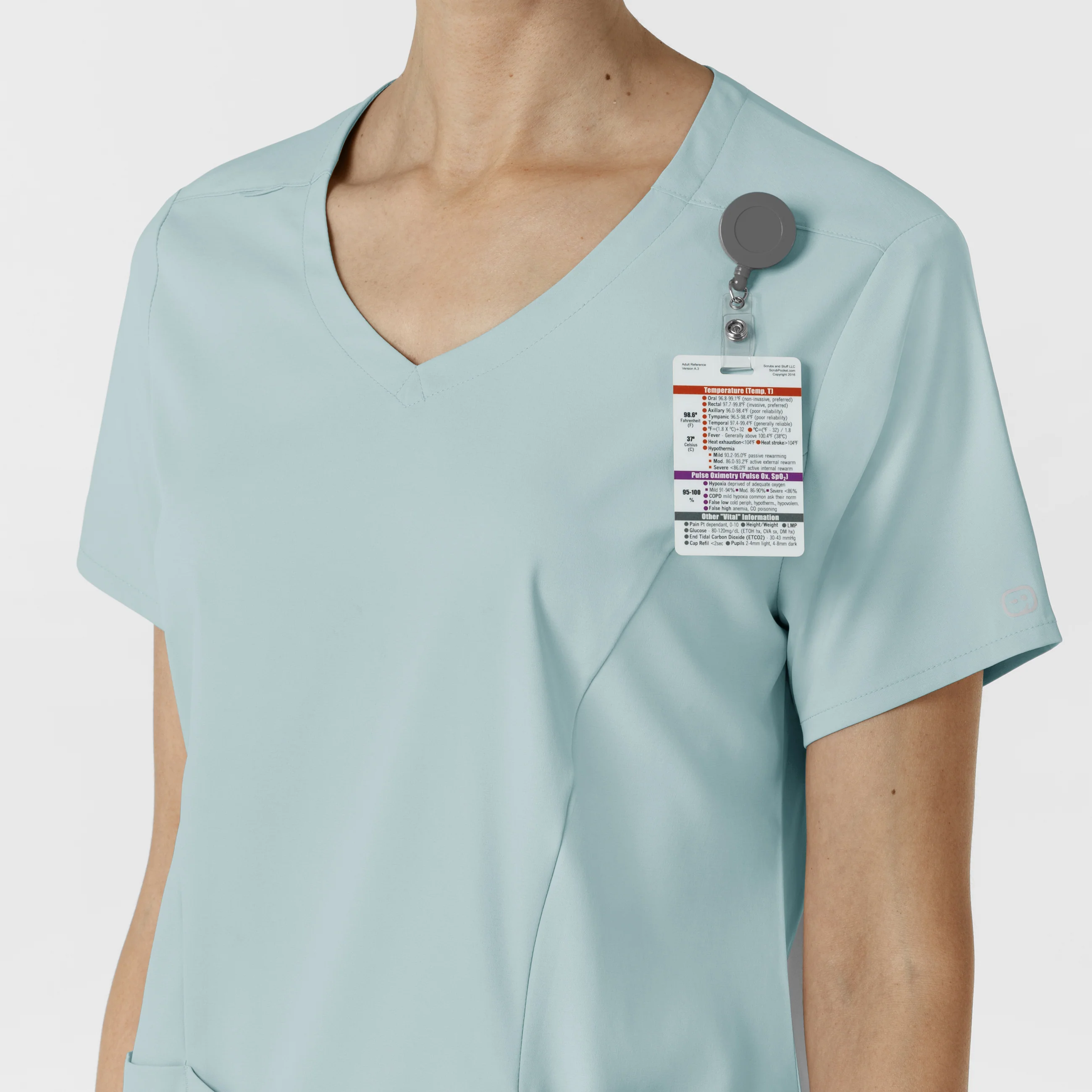 Boundless Women's 2-Pocket V-Neck Scrub Top - Sky Blue - Image 7