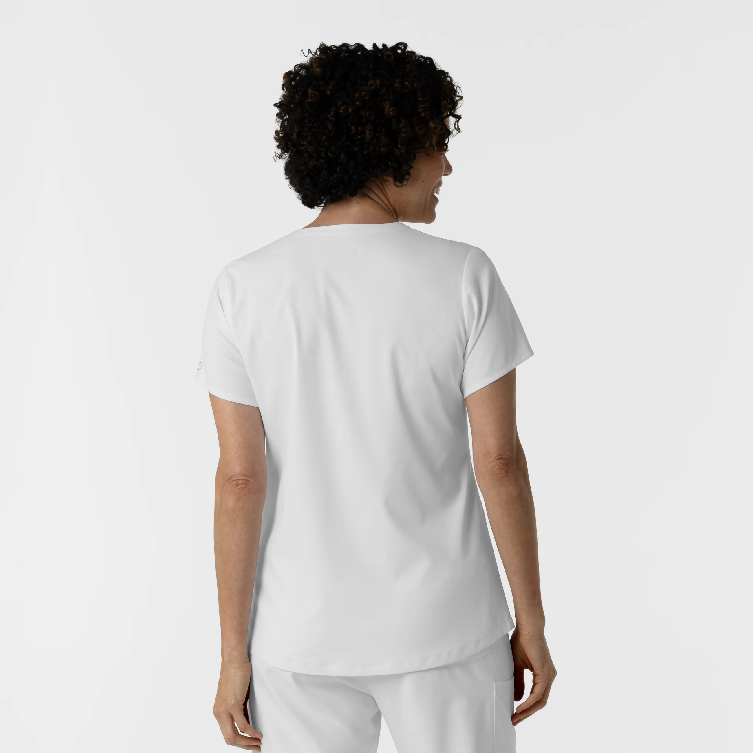 Boundless Women's 2-Pocket V-Neck Scrub Top - White - Image 2