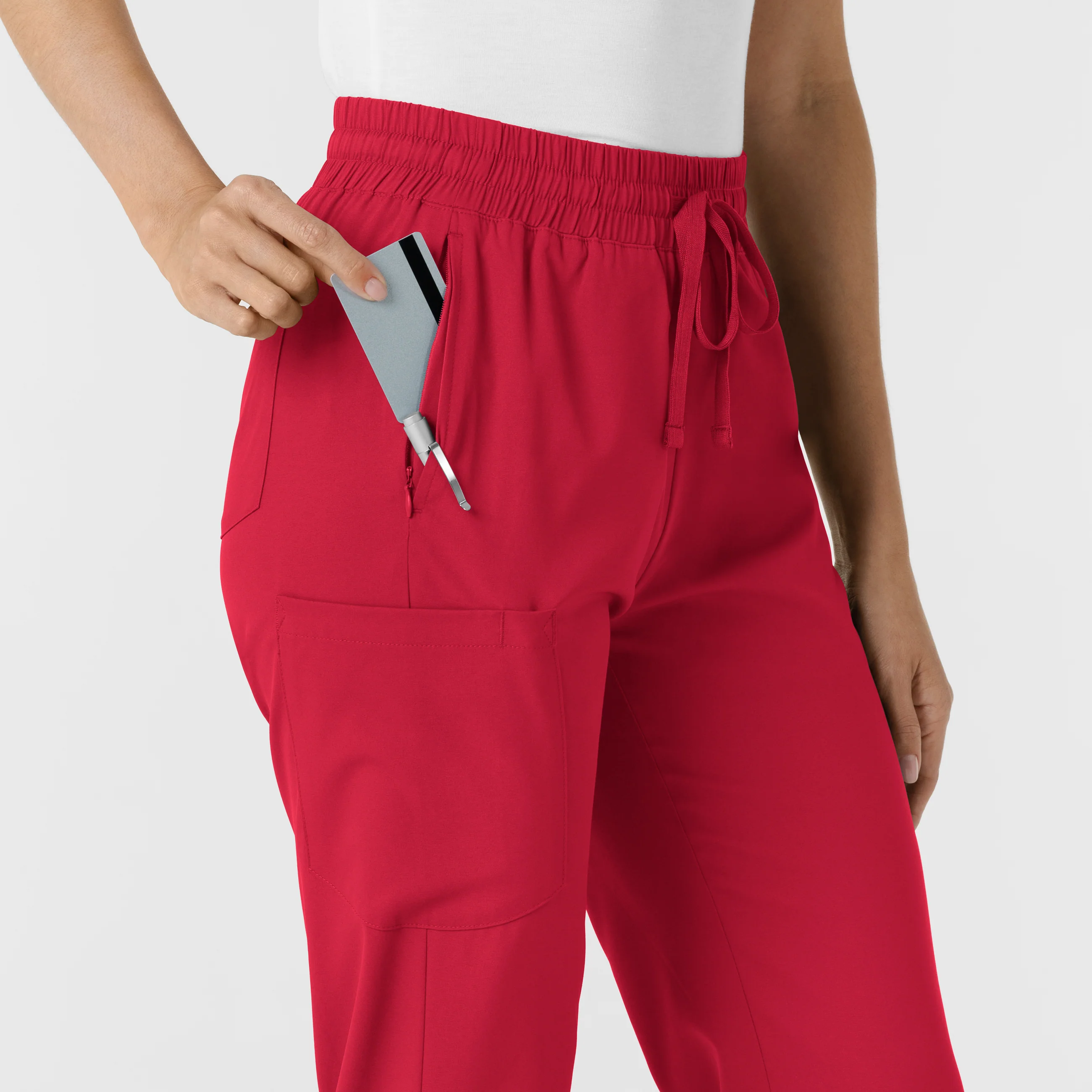 Boundless Women's Bootcut Scrub Pant - Red - Image 6
