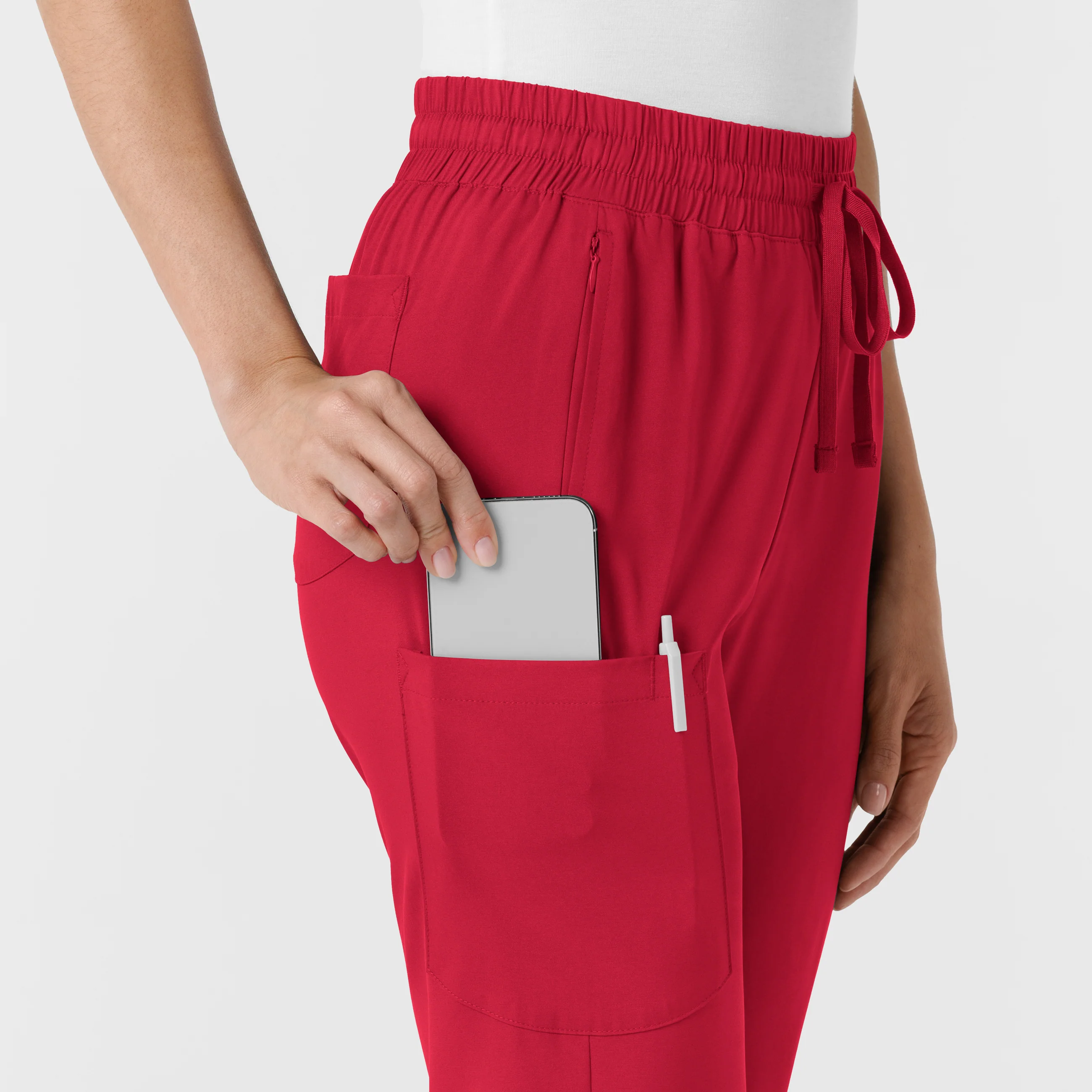 Boundless Women's Bootcut Scrub Pant - Red - Image 7