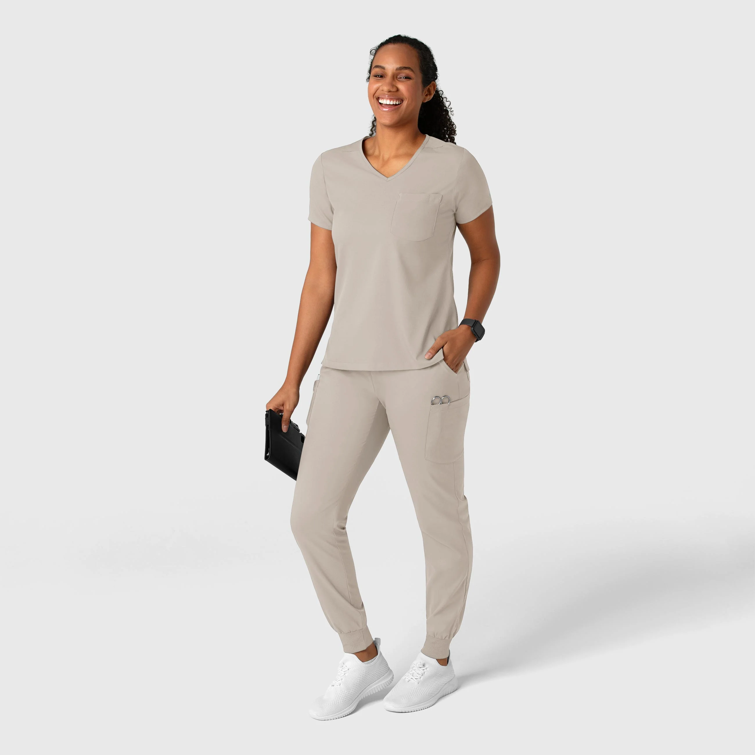 Boundless Women's Jogger Scrub Pant - Cloud - Image 3