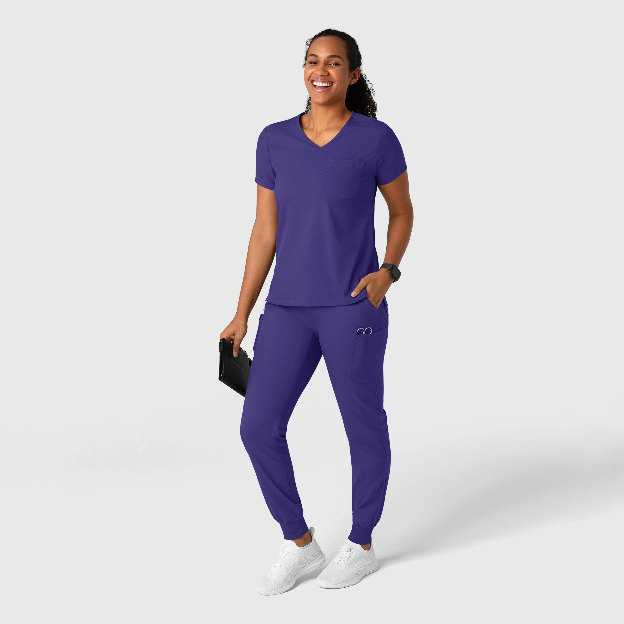 Boundless Women's Jogger Scrub Pant - Grape - Image 3