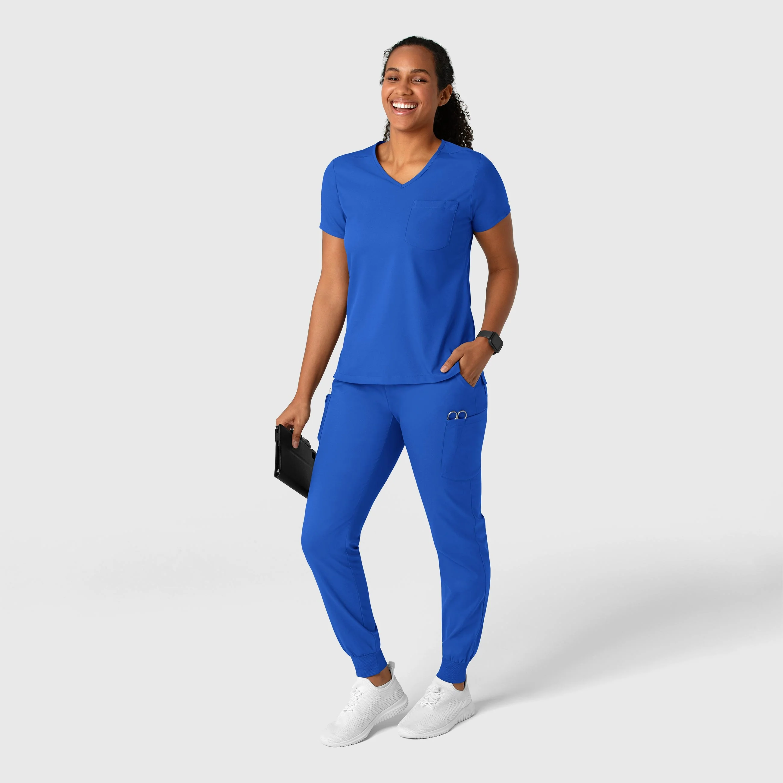 Boundless Women's Jogger Scrub Pant - Royal - Image 3