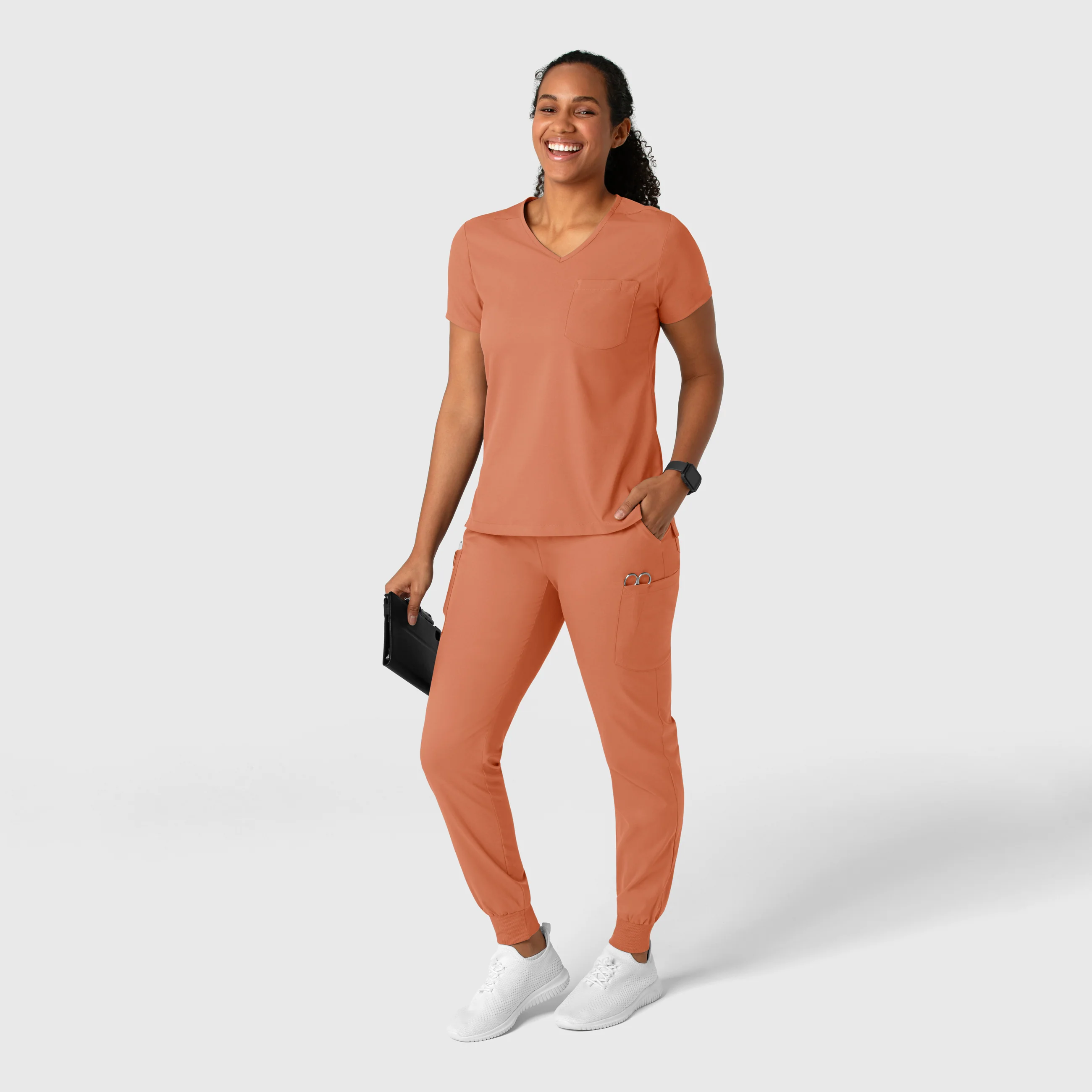 Boundless Women's Jogger Scrub Pant - Terracotta - Image 3