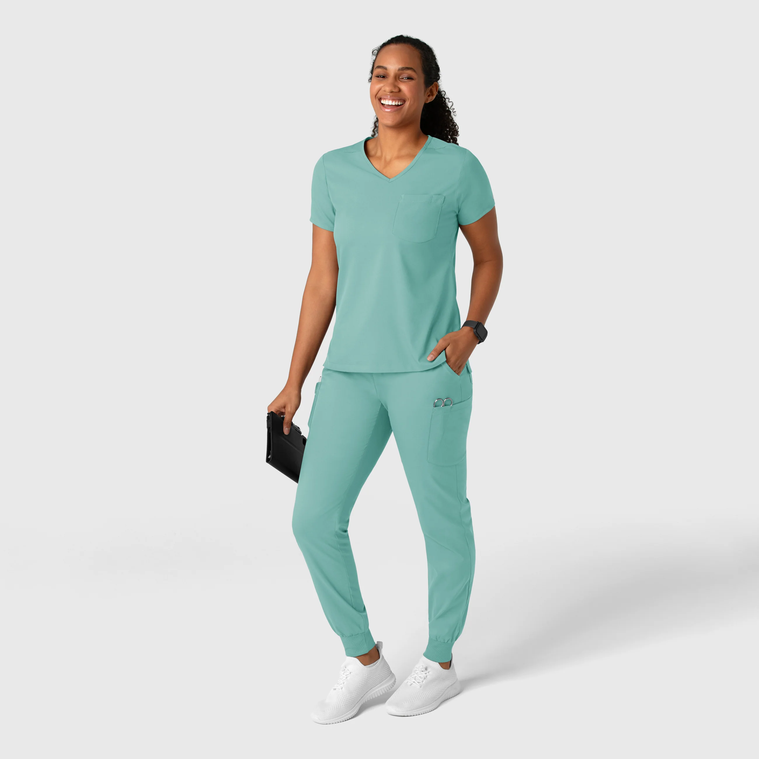 Boundless Women's Jogger Scrub Pant - Turquoise - Image 3