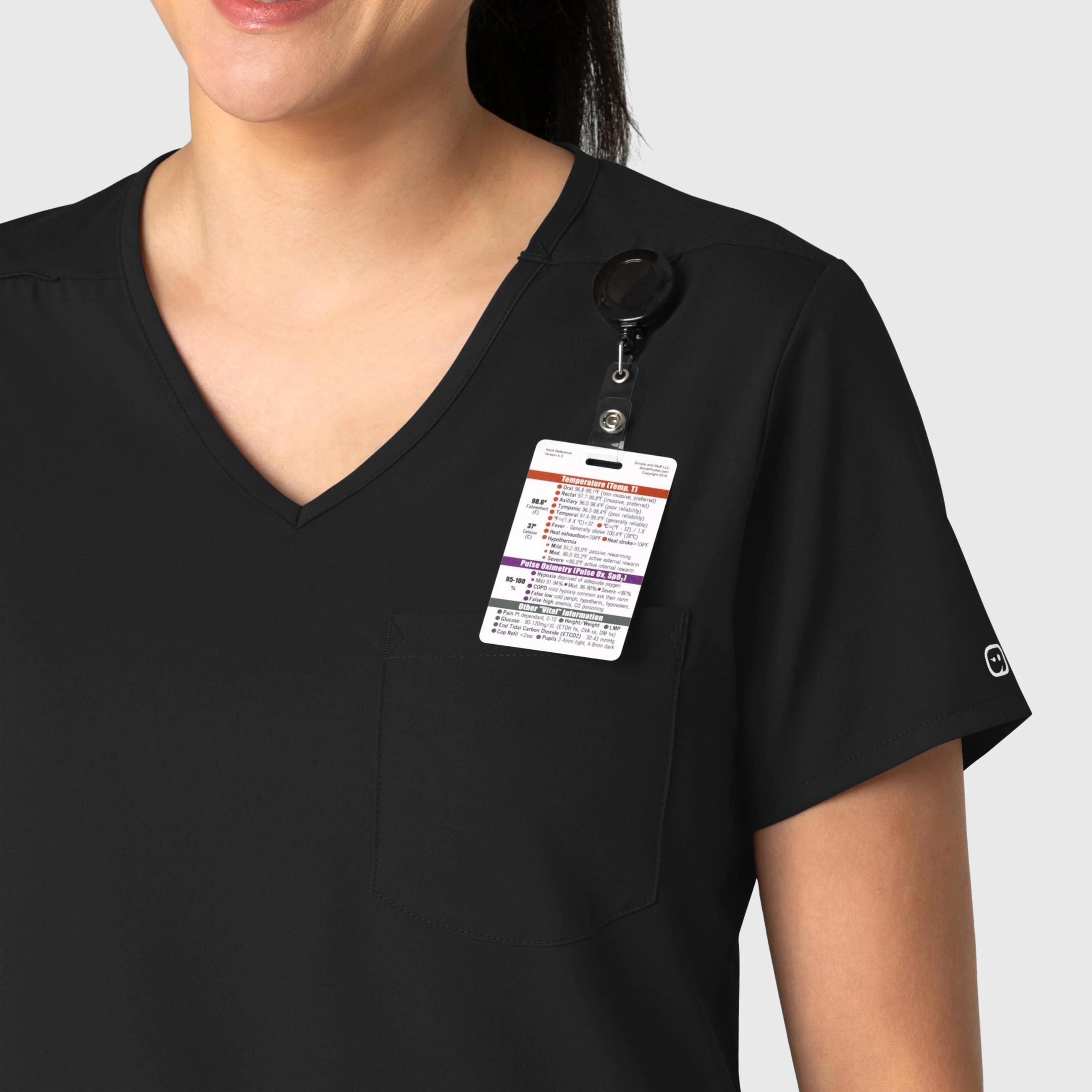 Boundless Women's Tuck-In Scrub Top - Black - Image 6