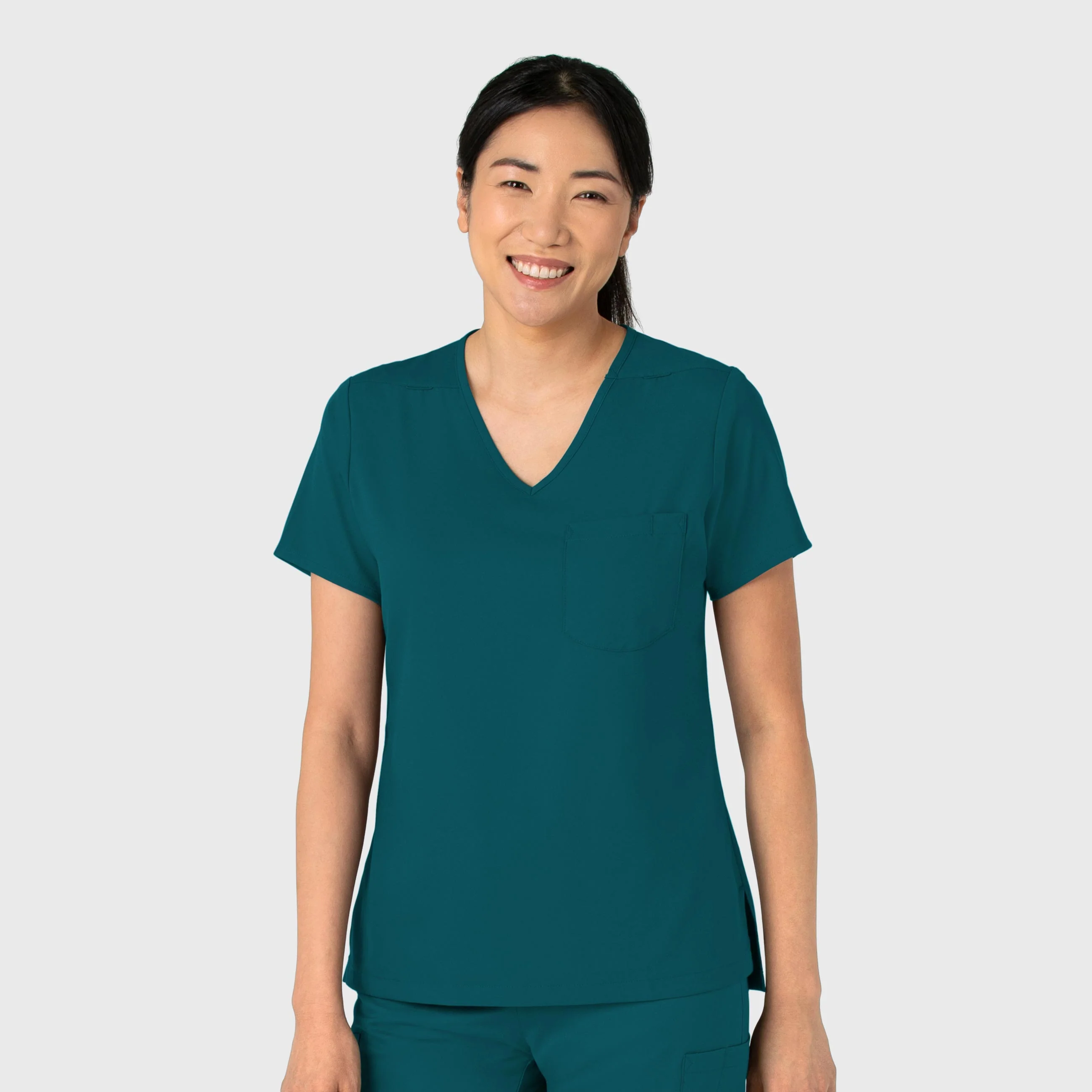 Boundless Women's Tuck-In Scrub Top - Caribbean Blue - Image 4