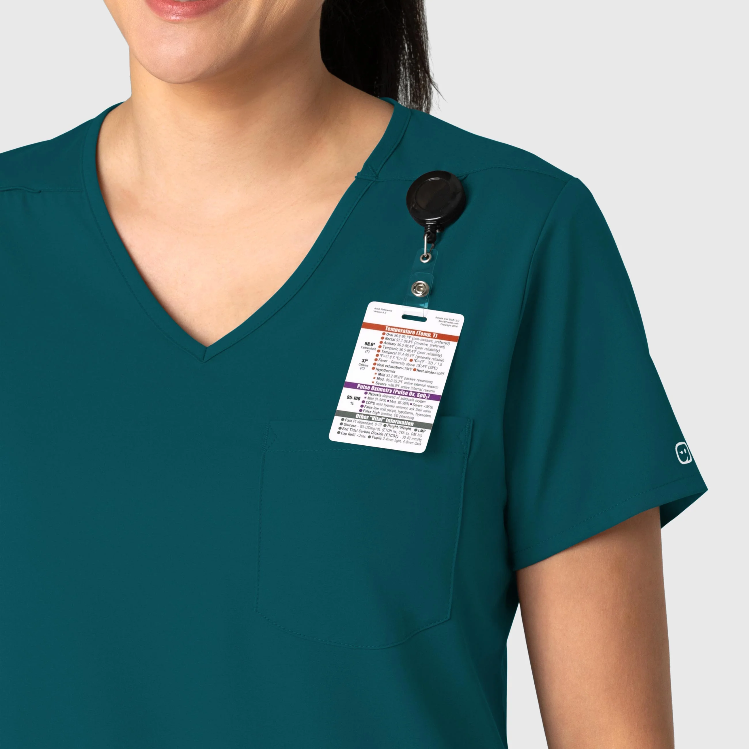 Boundless Women's Tuck-In Scrub Top - Caribbean Blue - Image 6