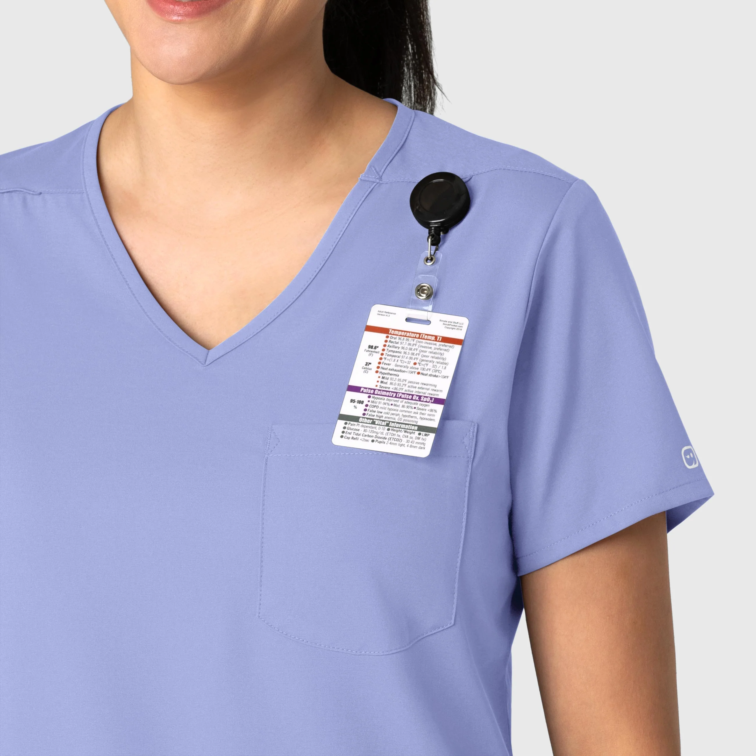 Boundless Women's Tuck-In Scrub Top - Ceil Blue - Image 6