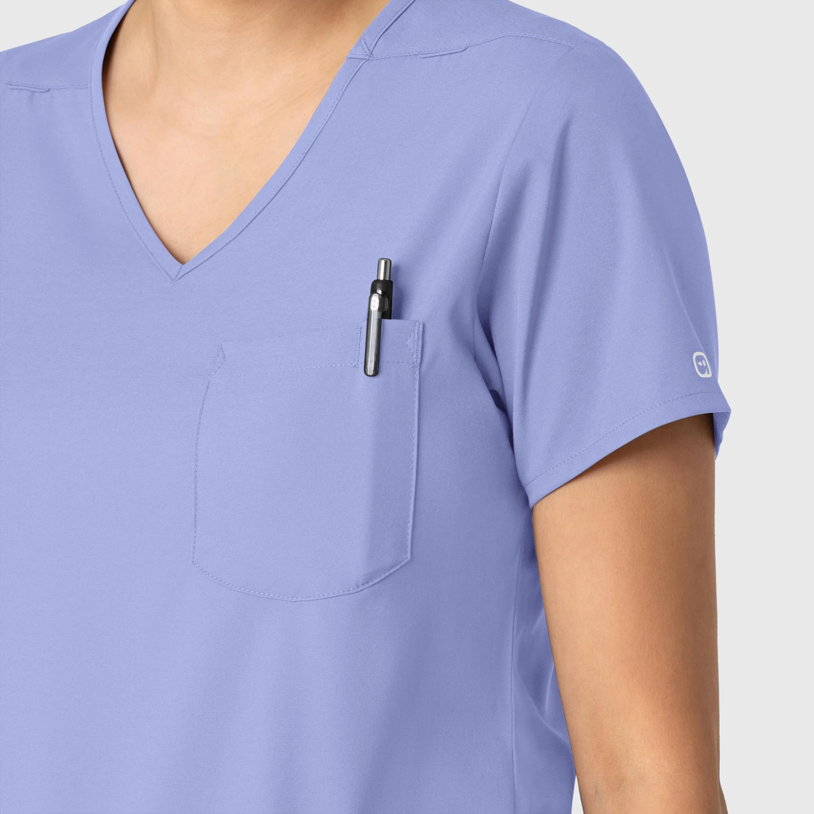 Boundless Women's Tuck-In Scrub Top - Ceil Blue - Image 8