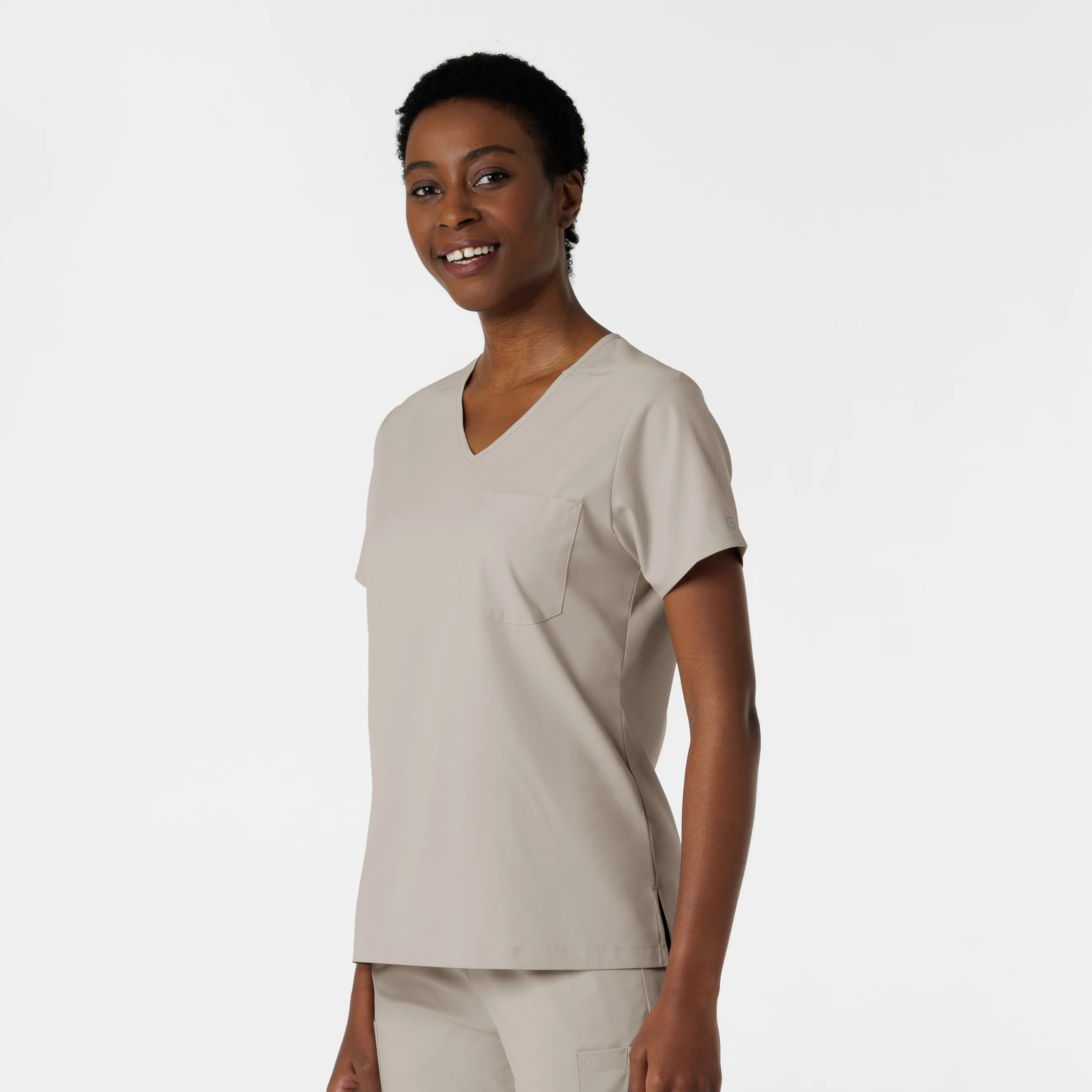Boundless Women's Tuck-In Scrub Top - Cloud - Image 4