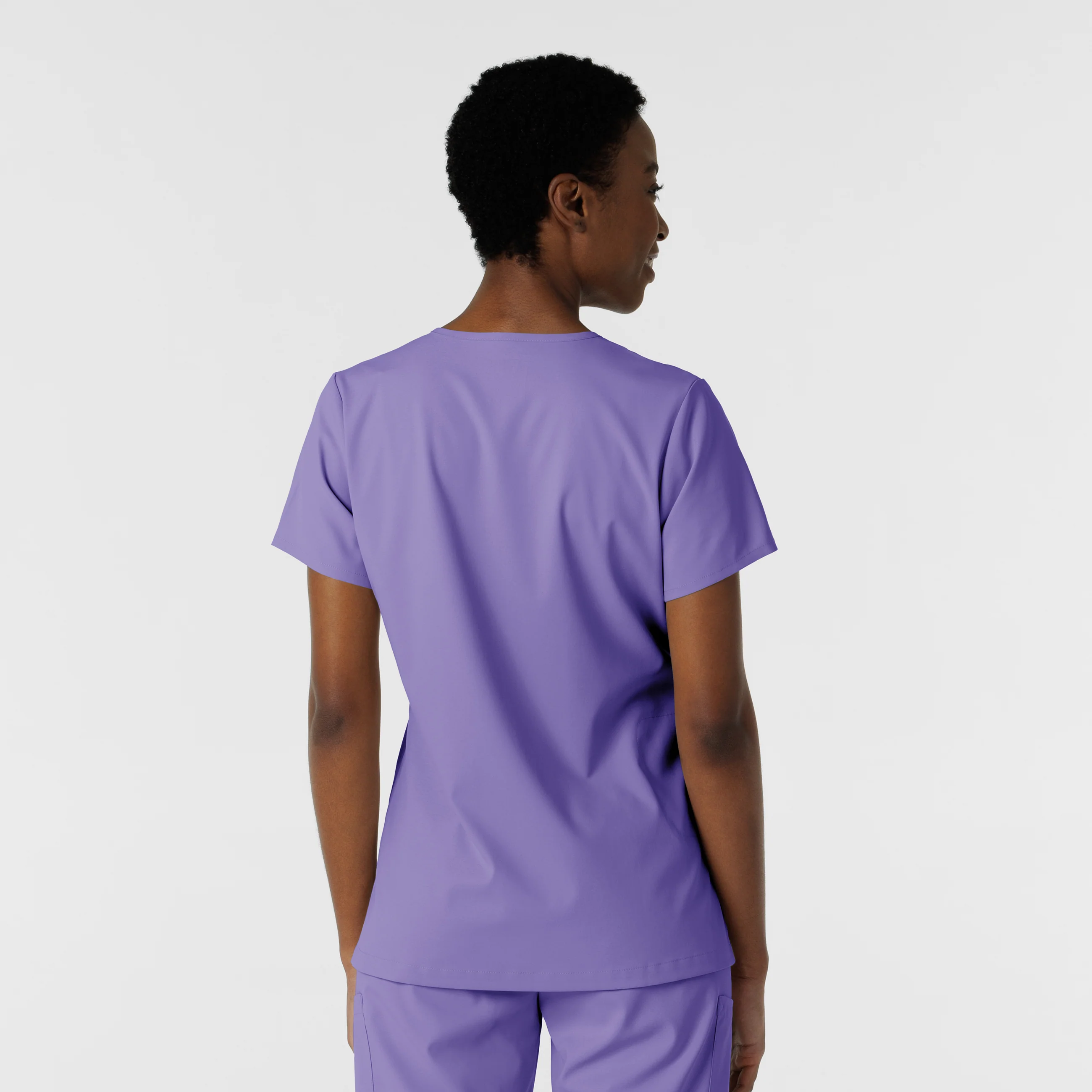Boundless Women's Tuck-In Scrub Top - Iris Purple - Image 3