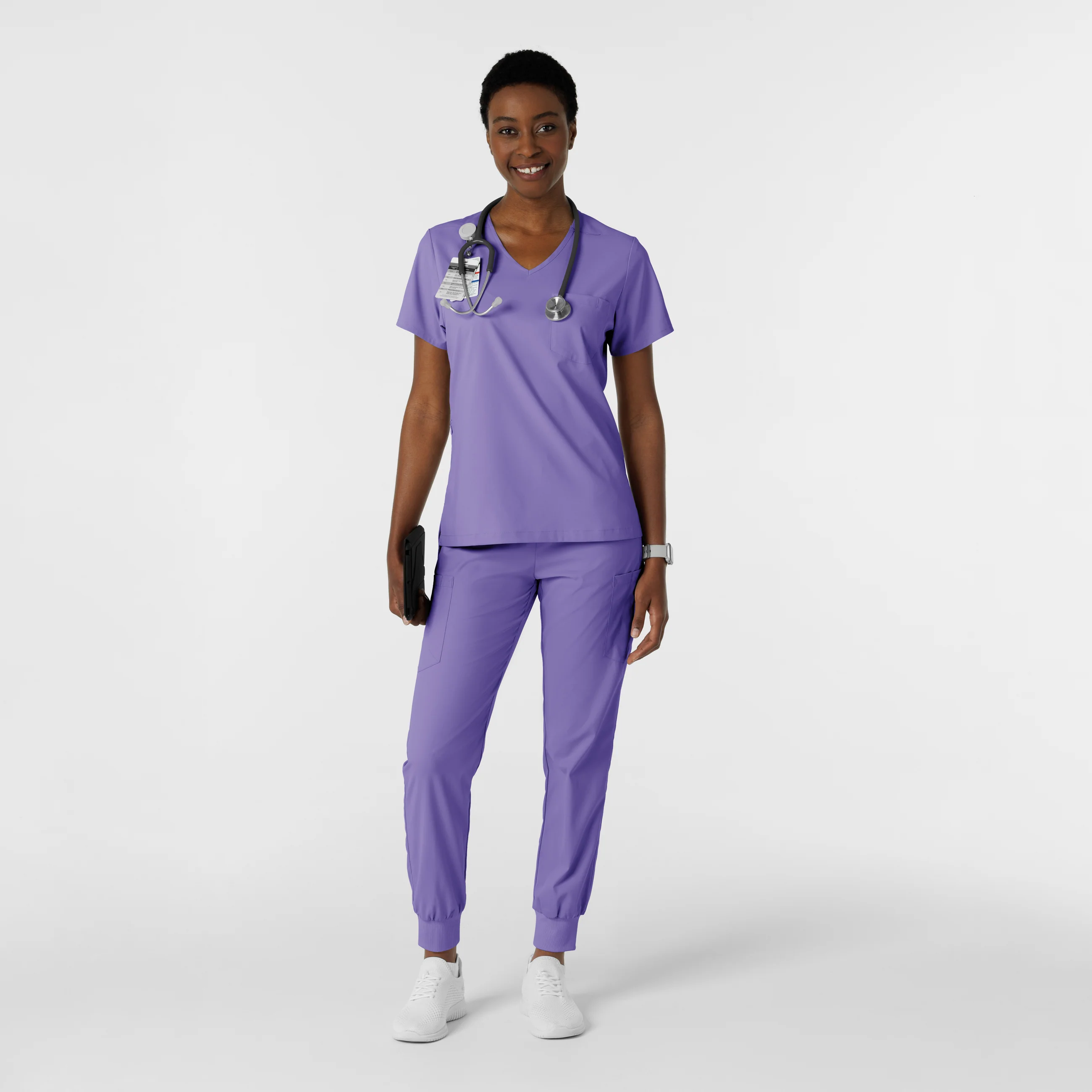 Boundless Women's Tuck-In Scrub Top - Iris Purple - Image 4