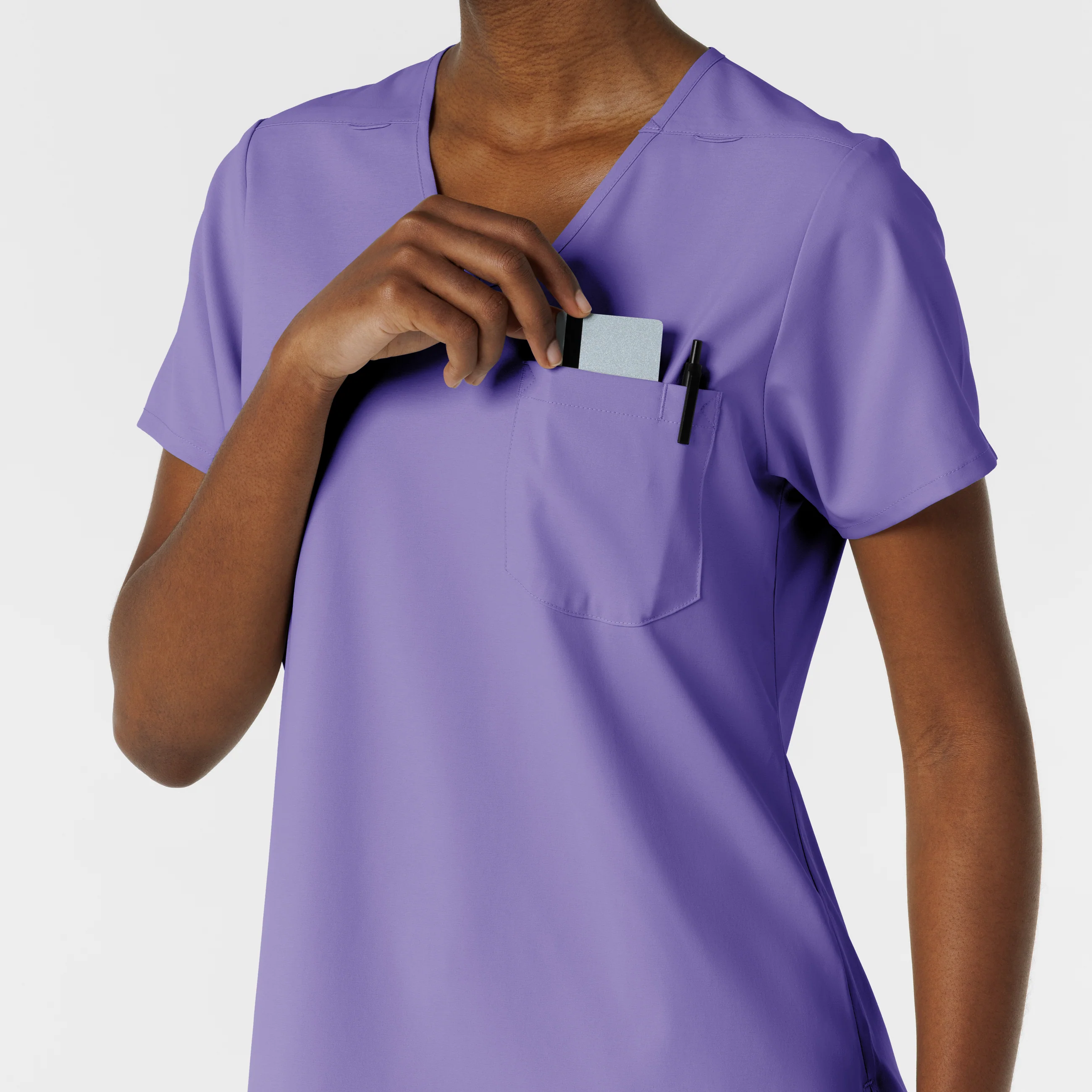 Boundless Women's Tuck-In Scrub Top - Iris Purple - Image 9