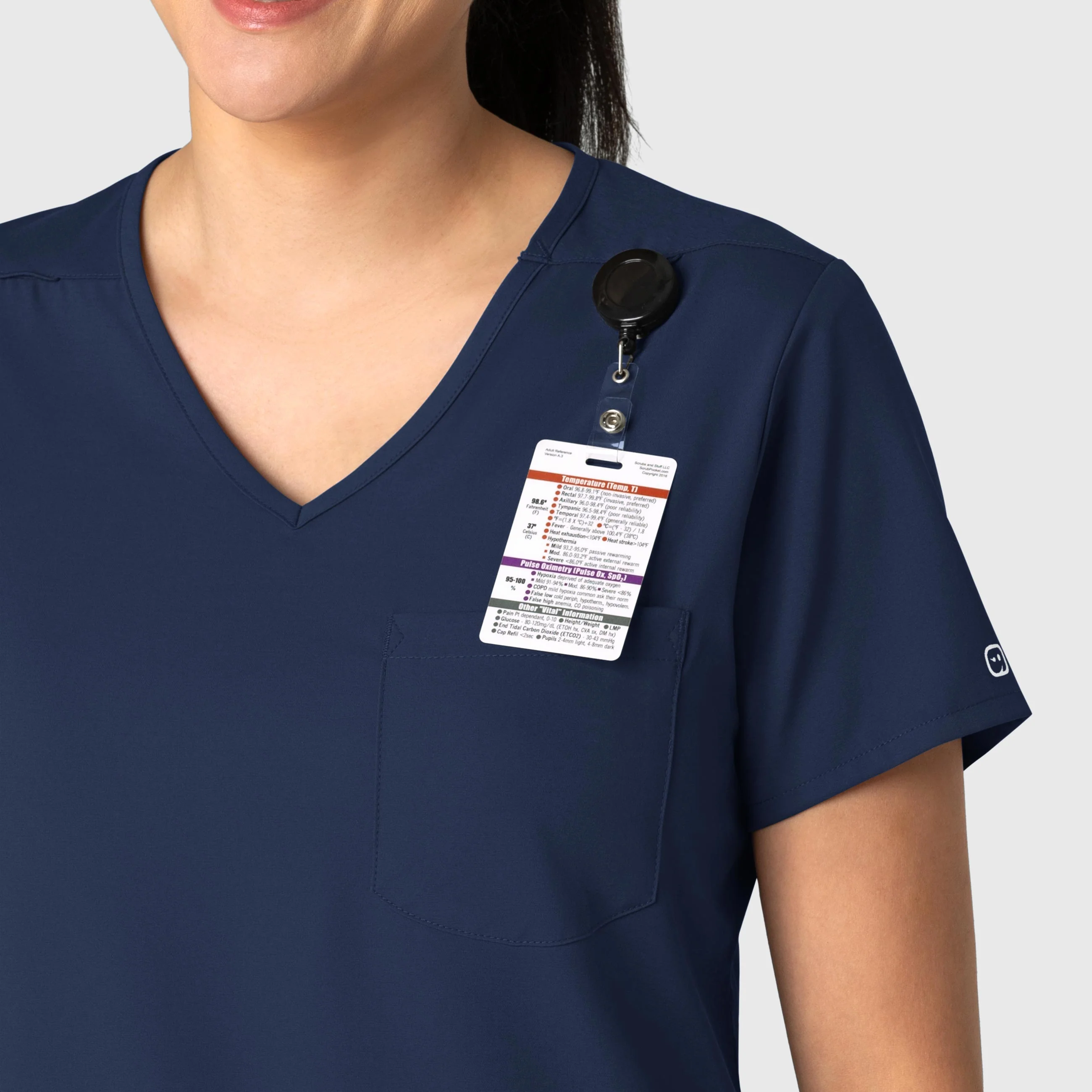 Boundless Women's Tuck-In Scrub Top - Navy - Image 6