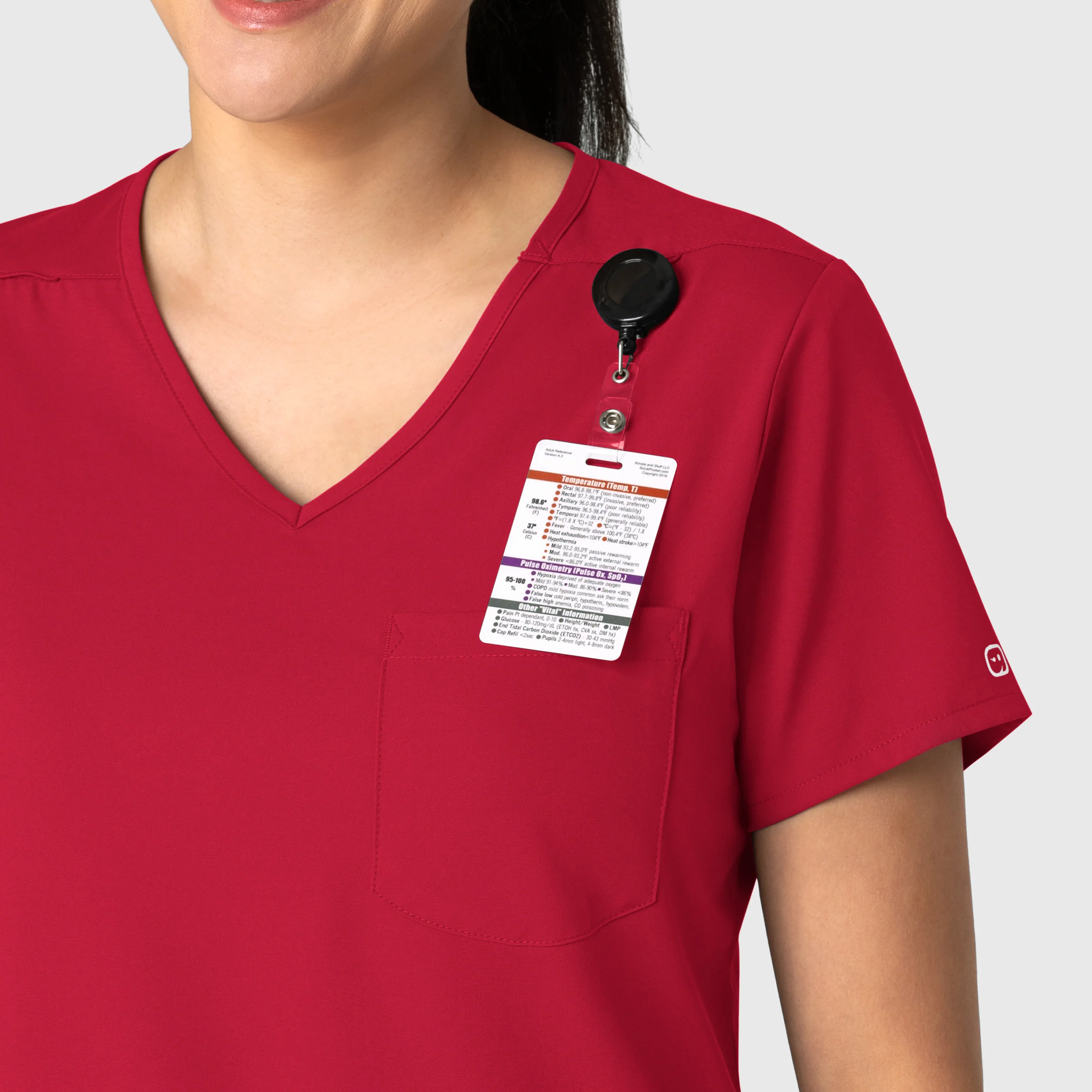 Boundless Women's Tuck-In Scrub Top - Red - Image 6