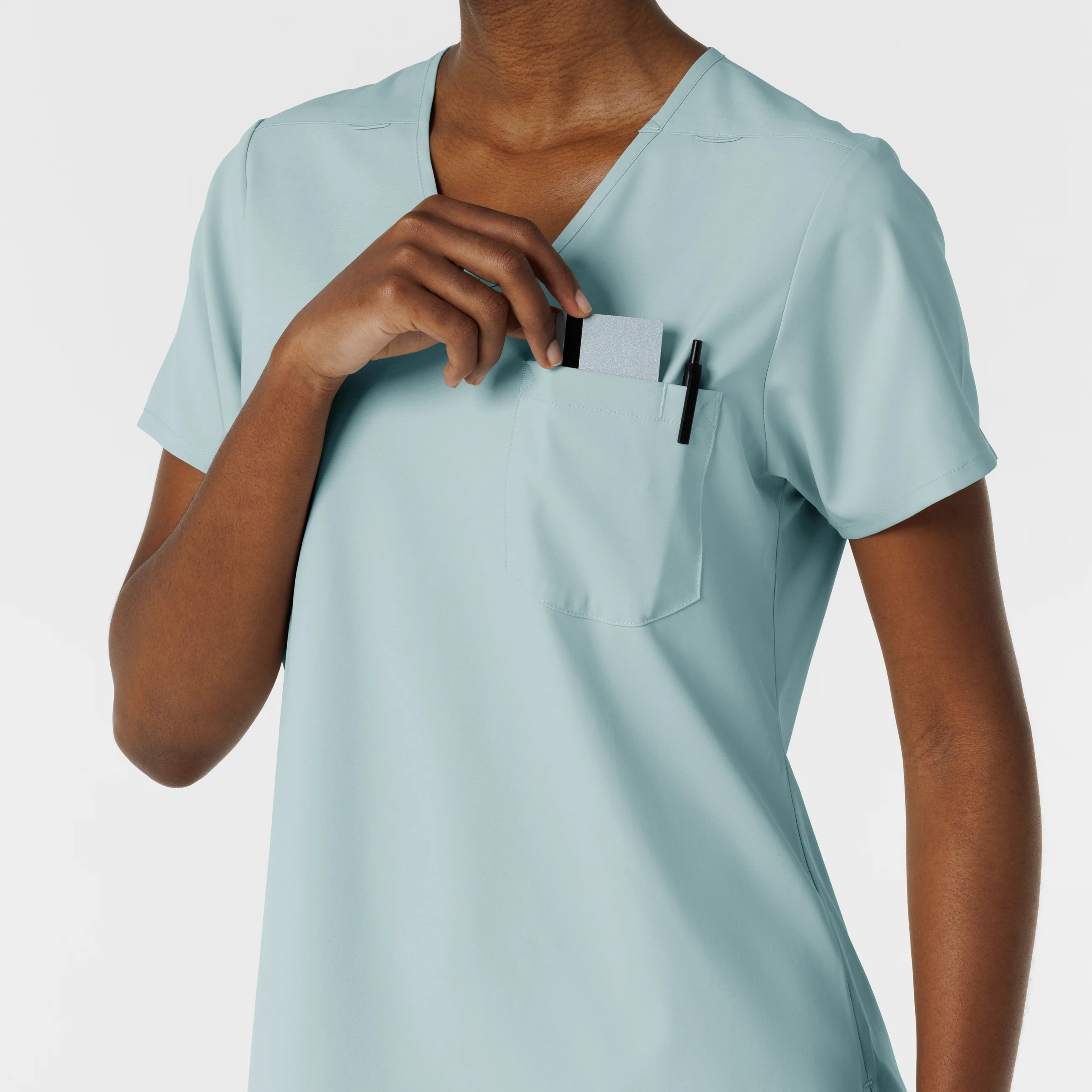 Boundless Women's Tuck-In Scrub Top - Sky Blue - Image 8