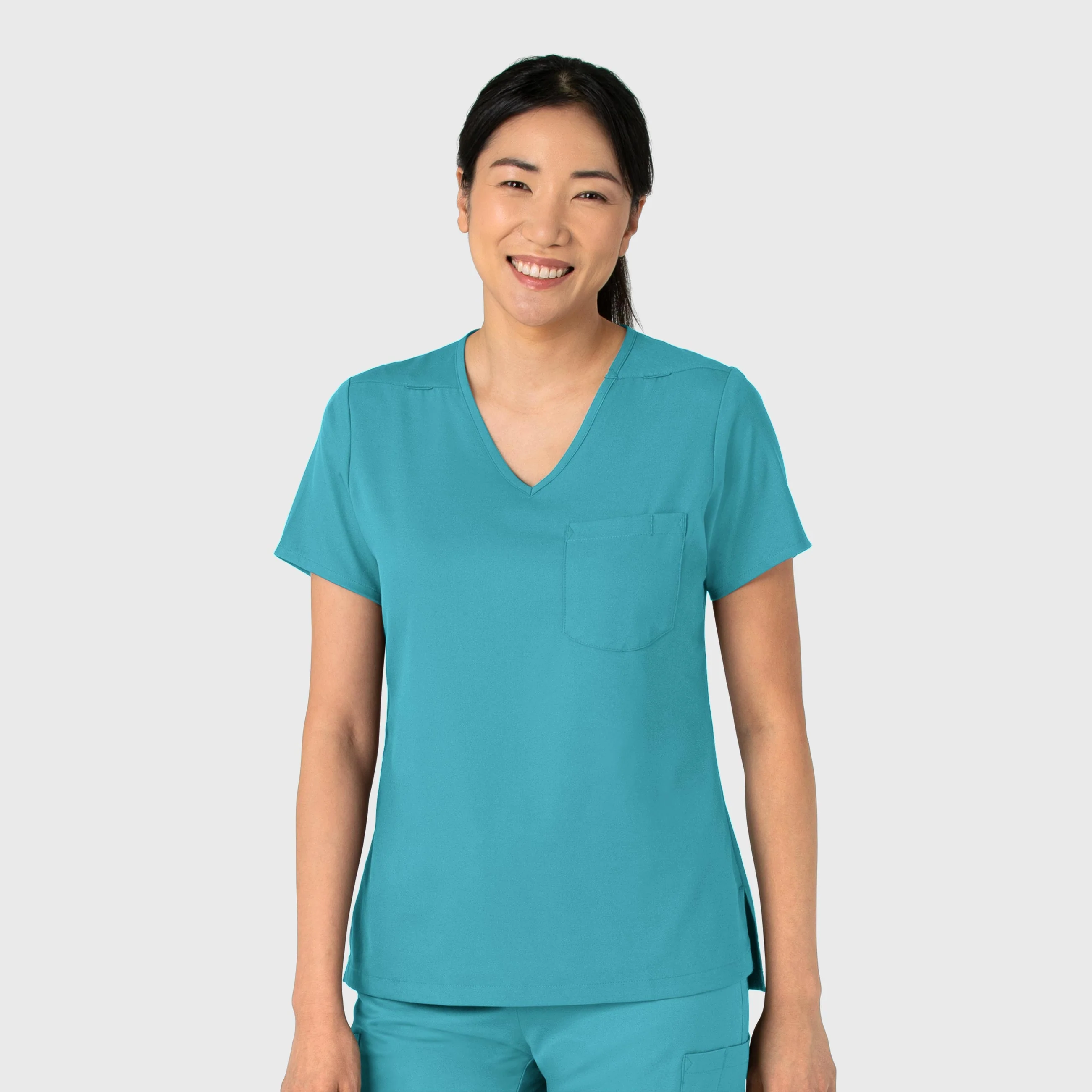 Boundless Women's Tuck-In Scrub Top - Teal - Image 4