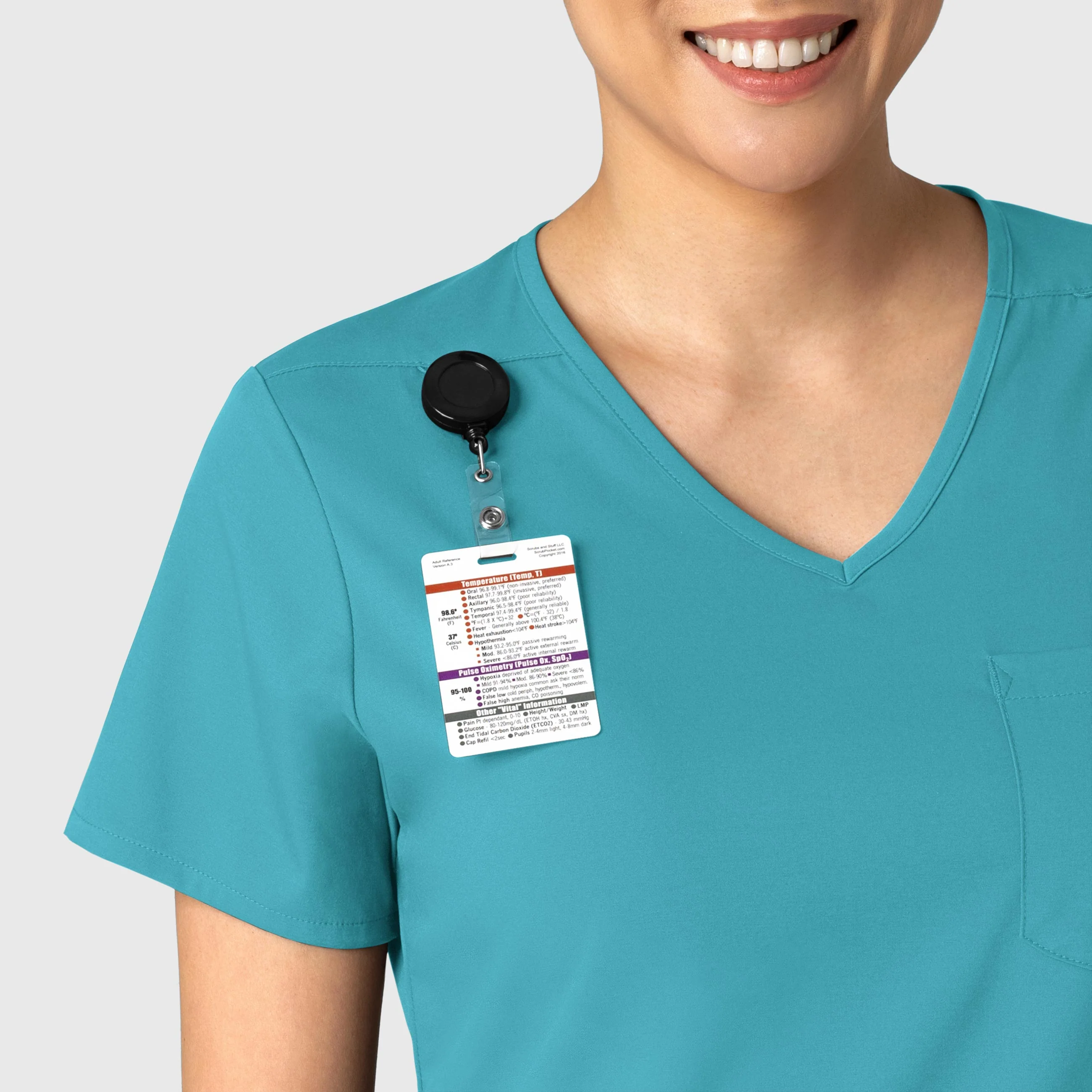 Boundless Women's Tuck-In Scrub Top - Teal - Image 5