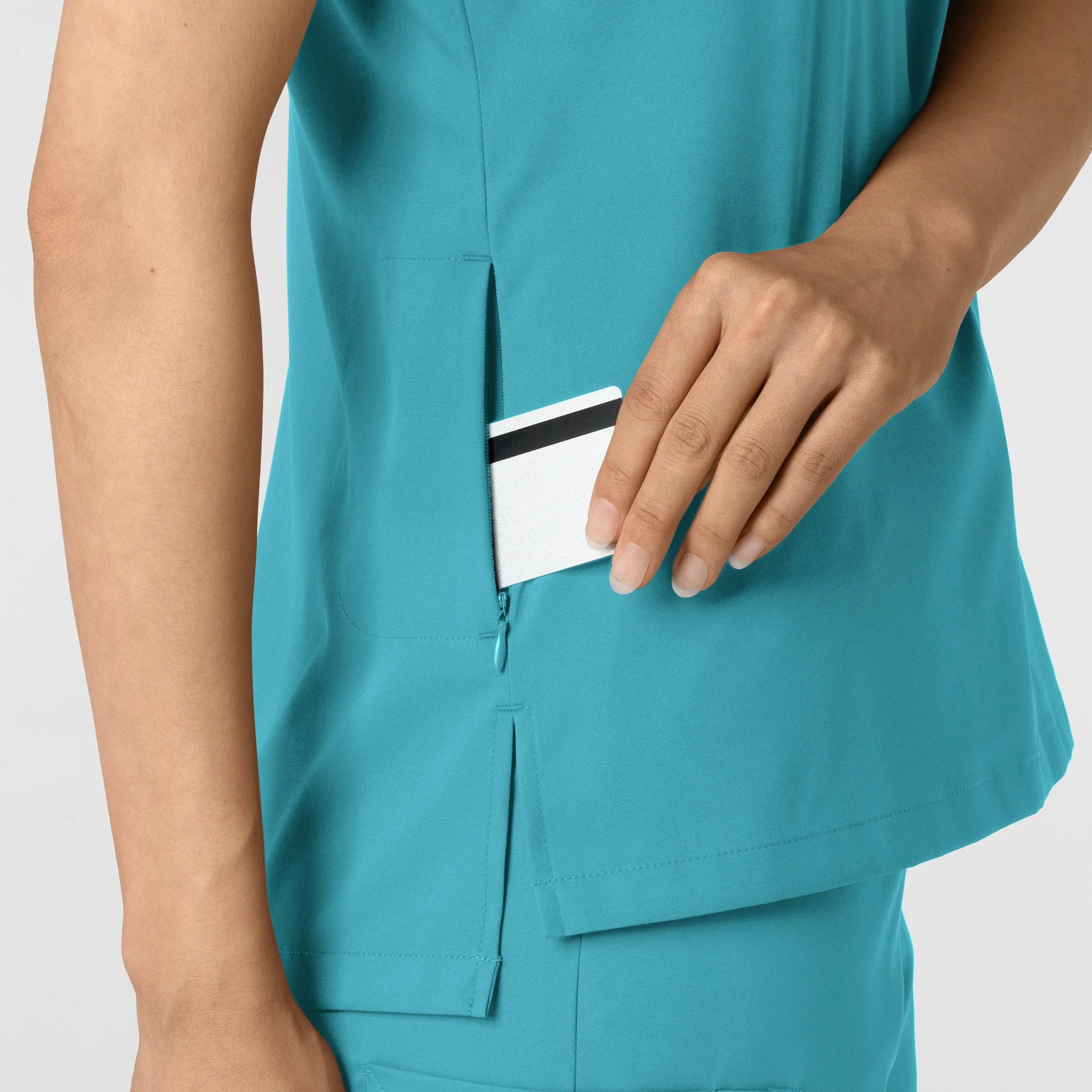 Boundless Women's Tuck-In Scrub Top - Teal - Image 7