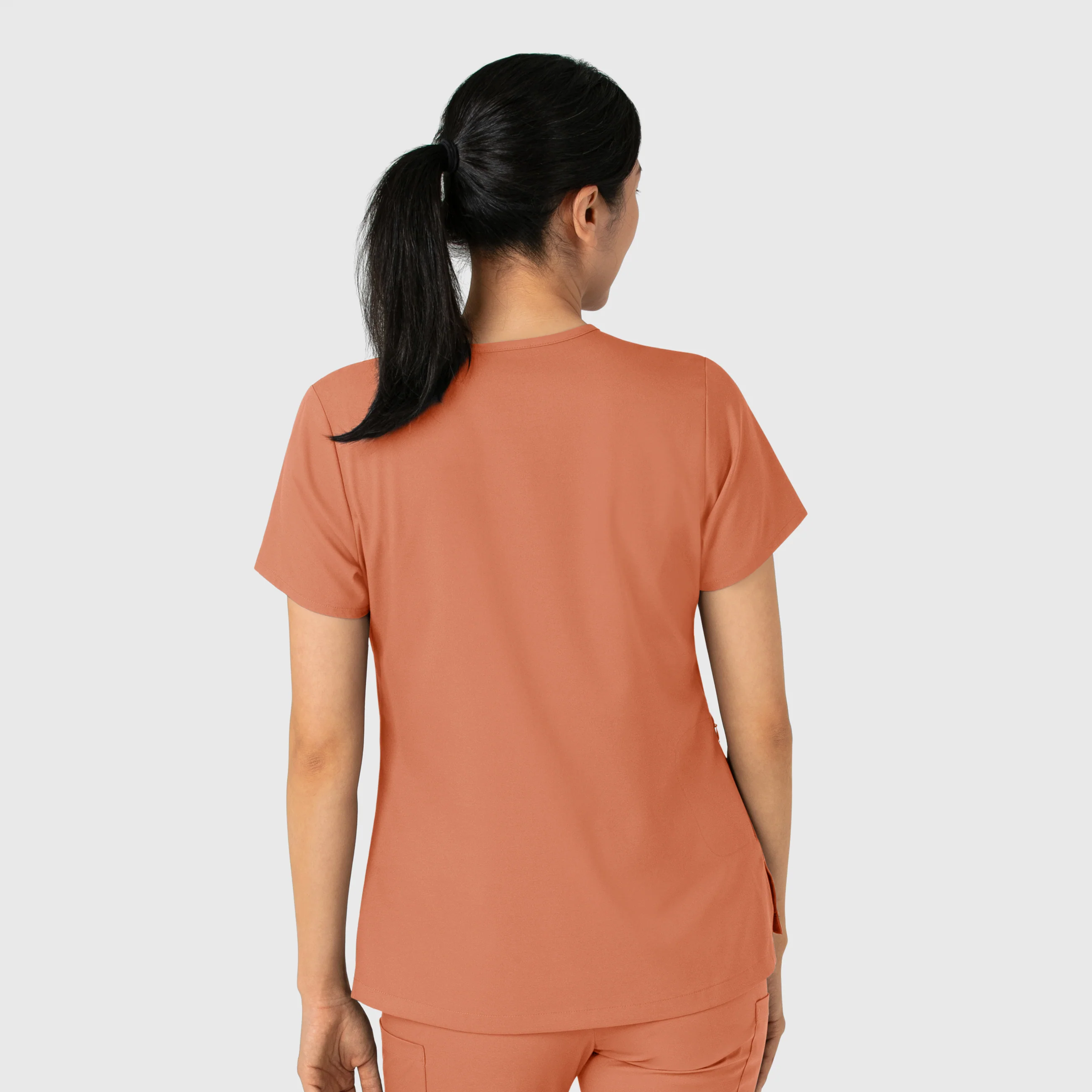 Boundless Women's Tuck-In Scrub Top - Terracotta - Image 2