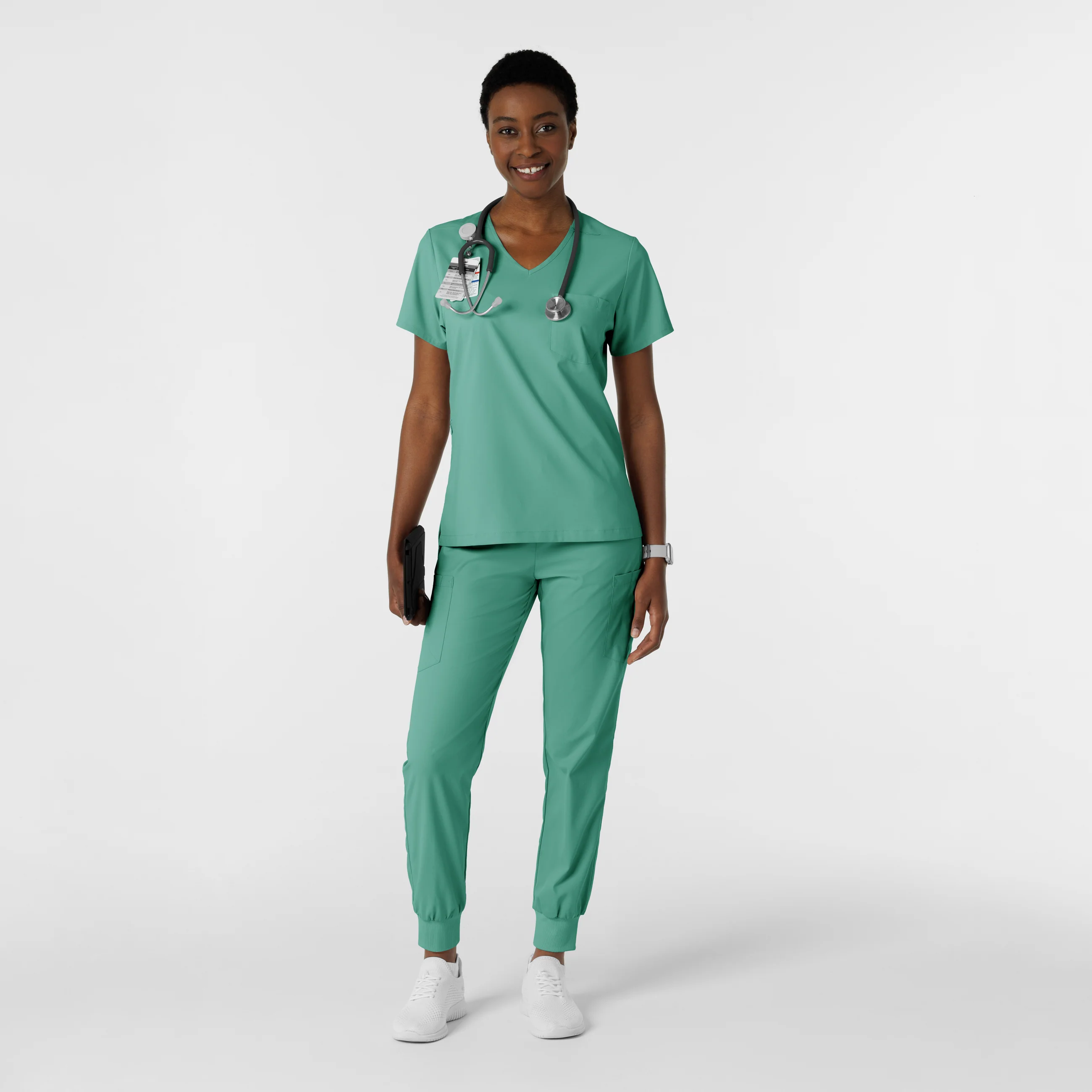 Boundless Women's Tuck-In Scrub Top - Turquoise - Image 3