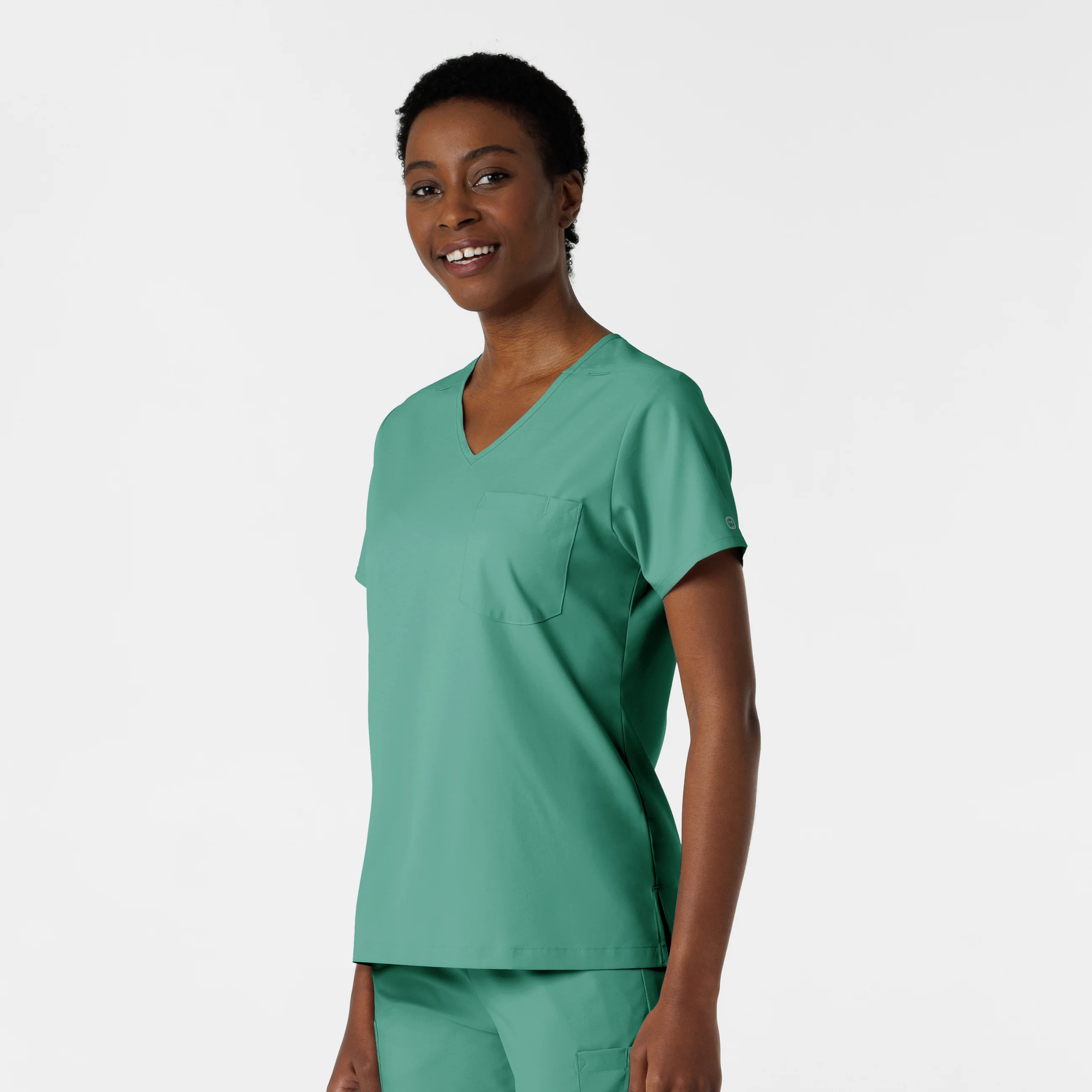 Boundless Women's Tuck-In Scrub Top - Turquoise - Image 4