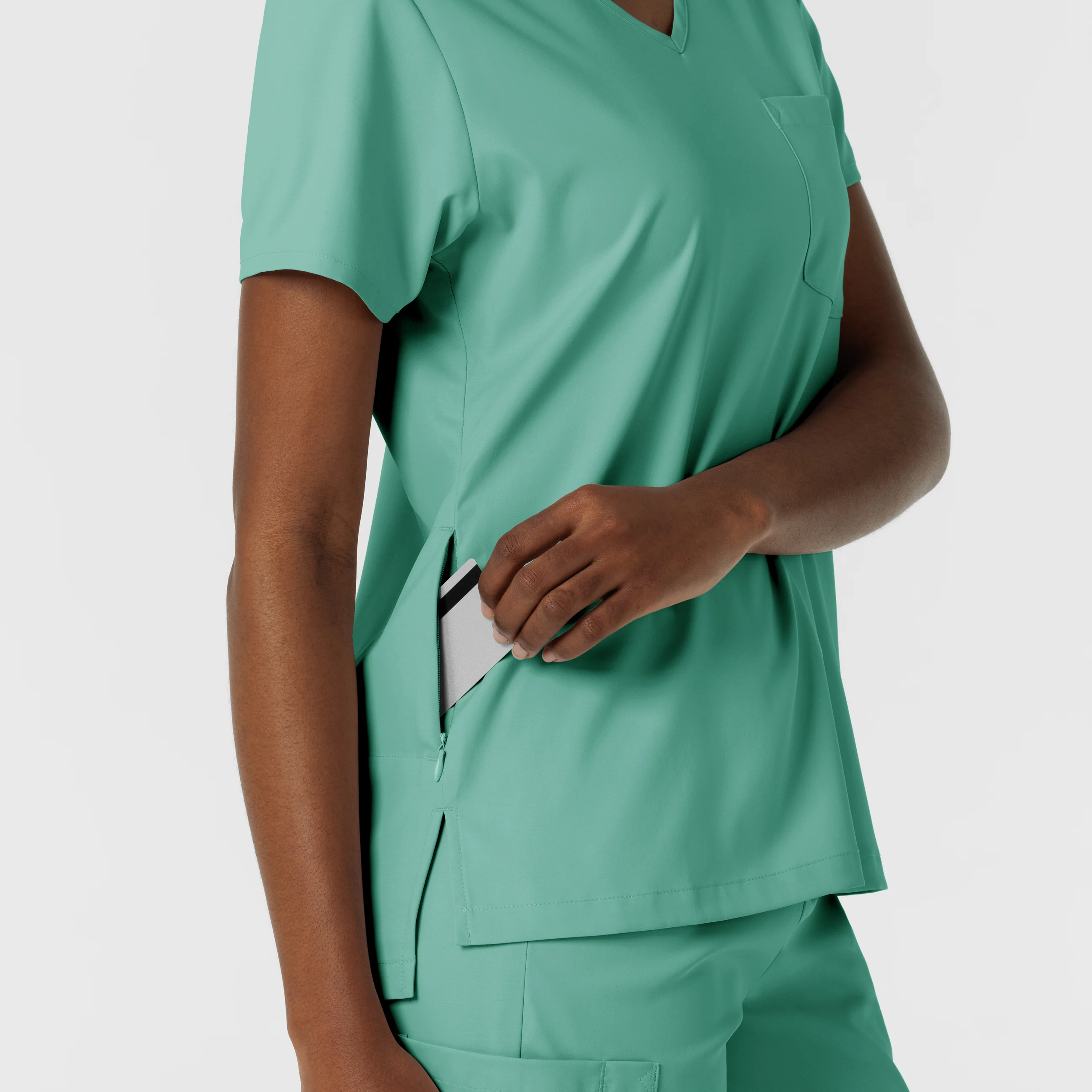 Boundless Women's Tuck-In Scrub Top - Turquoise - Image 9