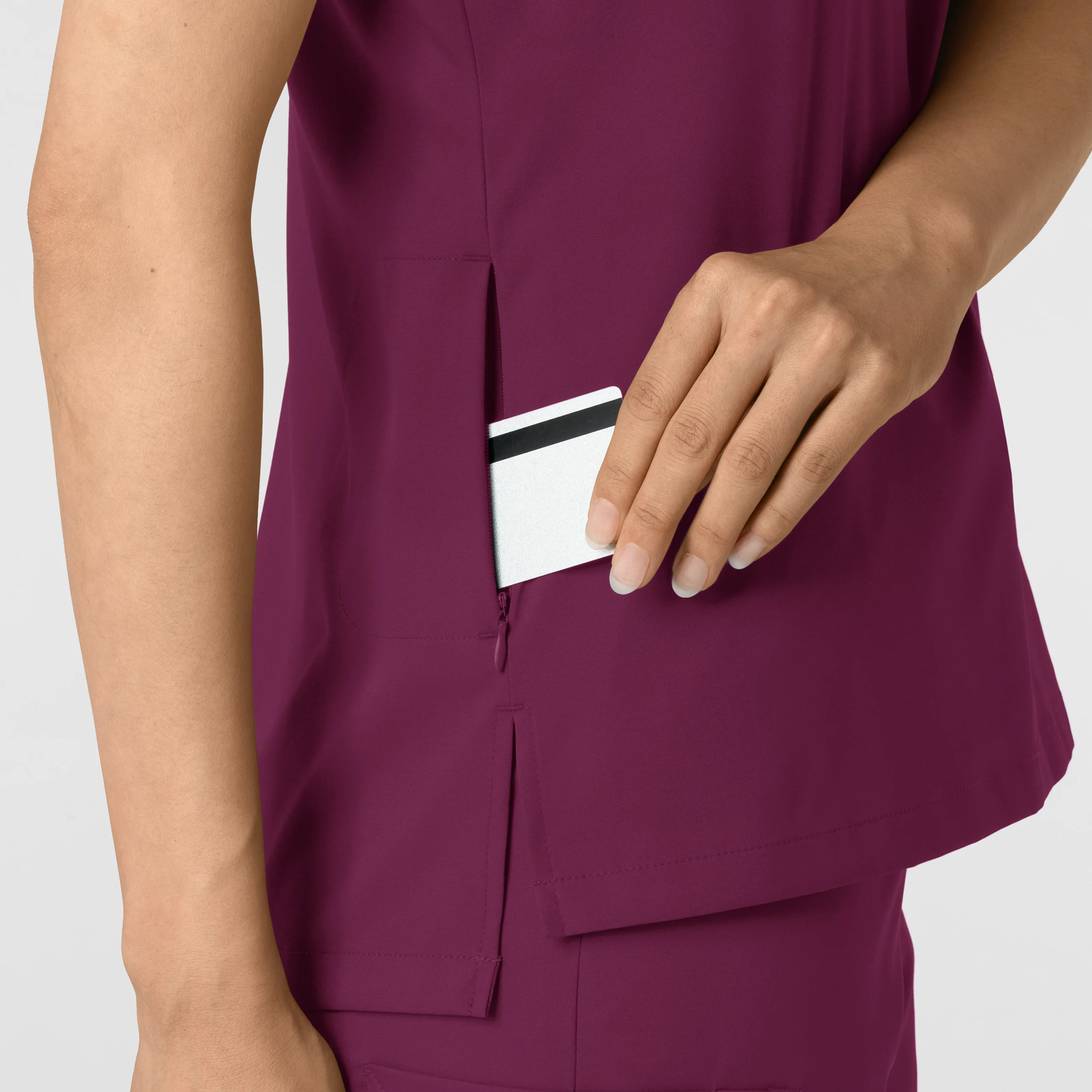 Boundless Women's Tuck-In Scrub Top - Wine - Image 7