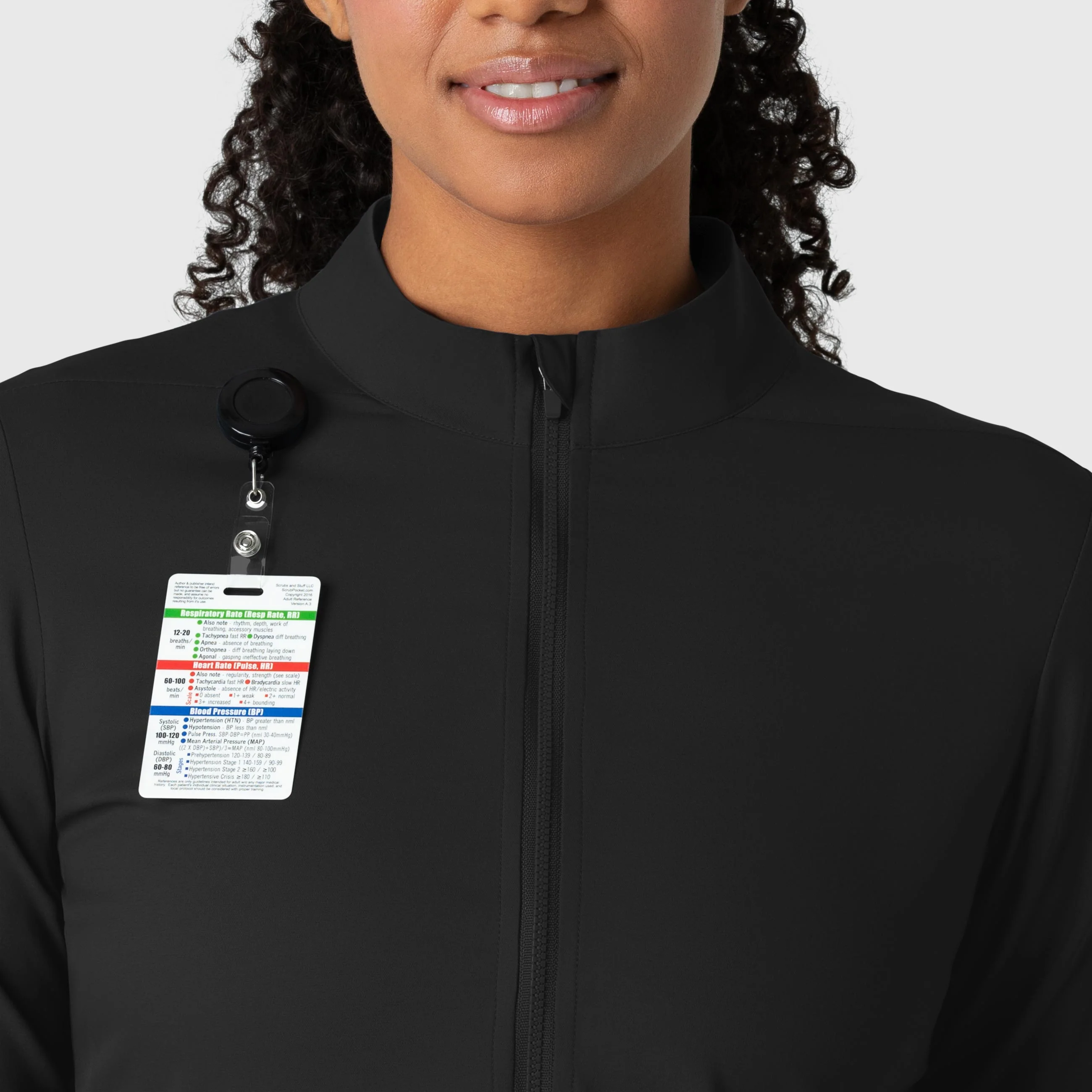 Boundless Women's Warm Up Scrub Jacket - Black - Image 5