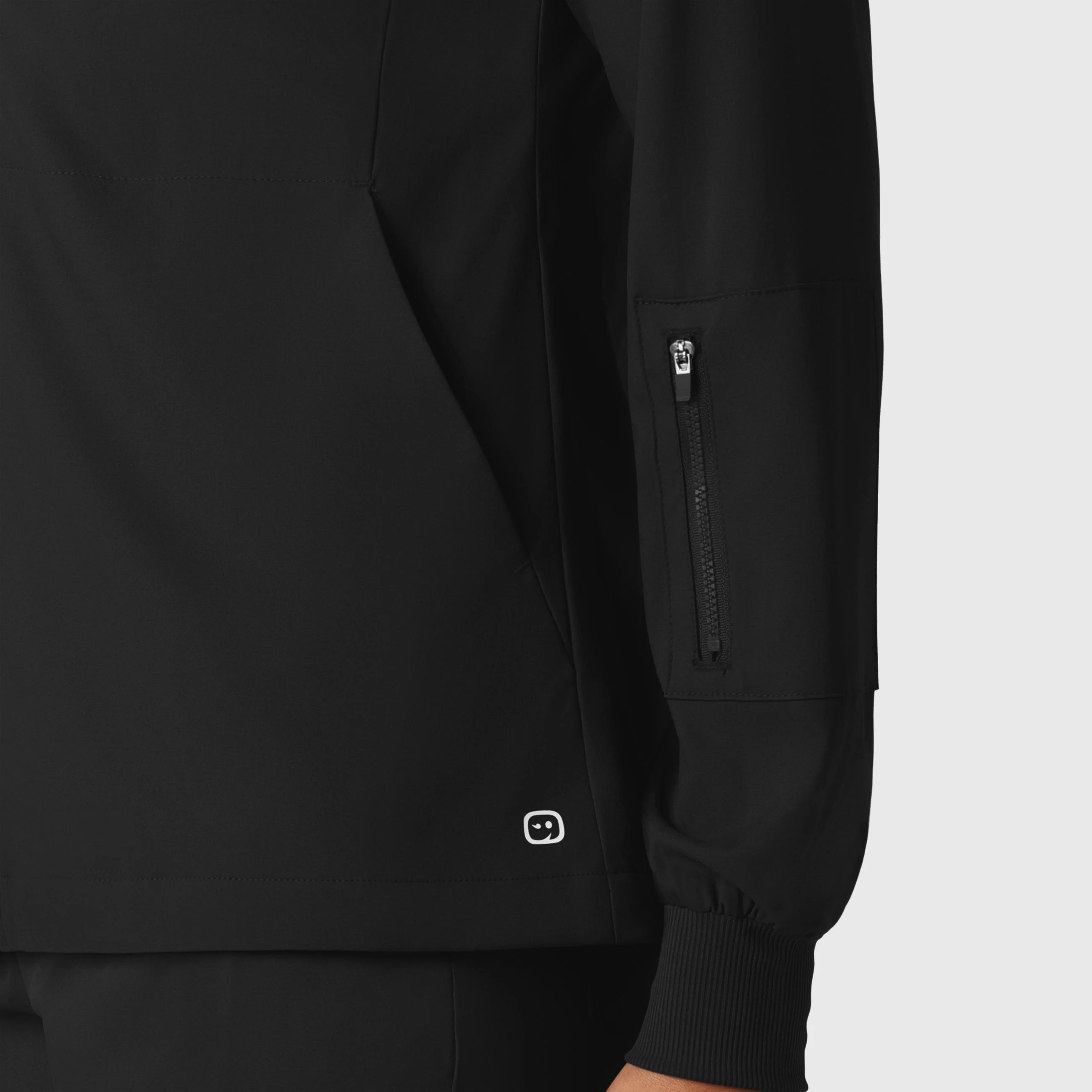 Boundless Women's Warm Up Scrub Jacket - Black - Image 6
