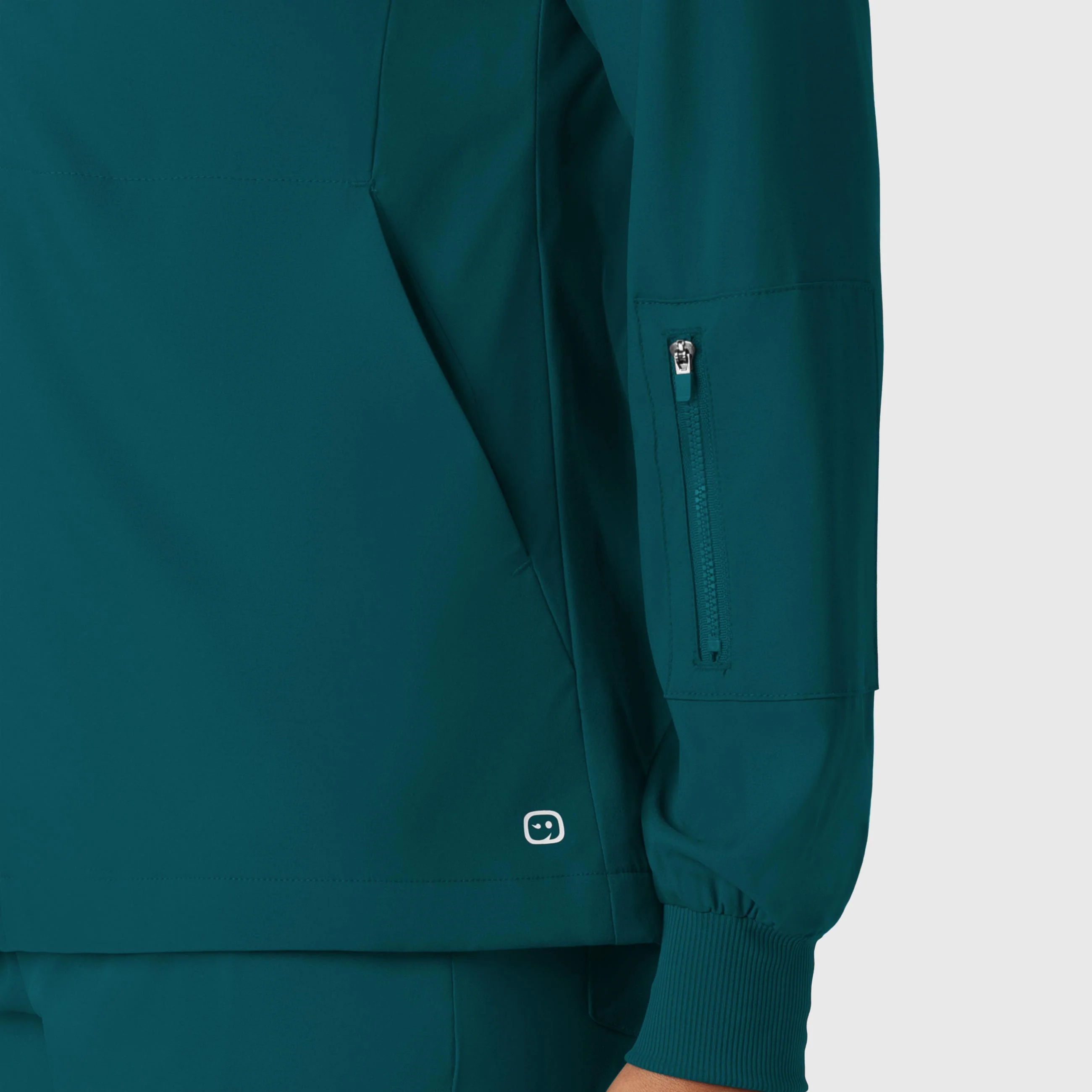 Boundless Women's Warm Up Scrub Jacket - Caribbean - Image 6