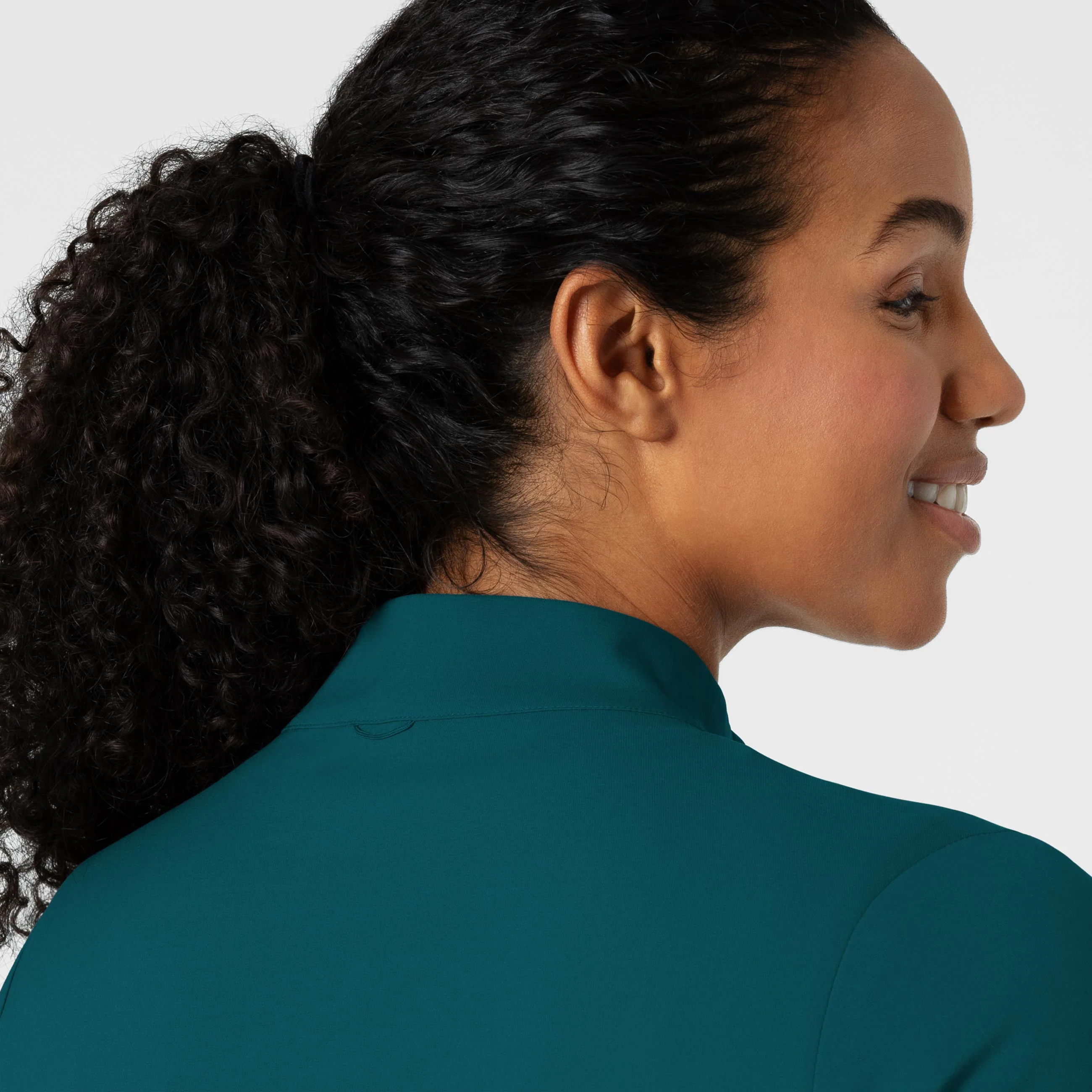 Boundless Women's Warm Up Scrub Jacket - Caribbean - Image 8