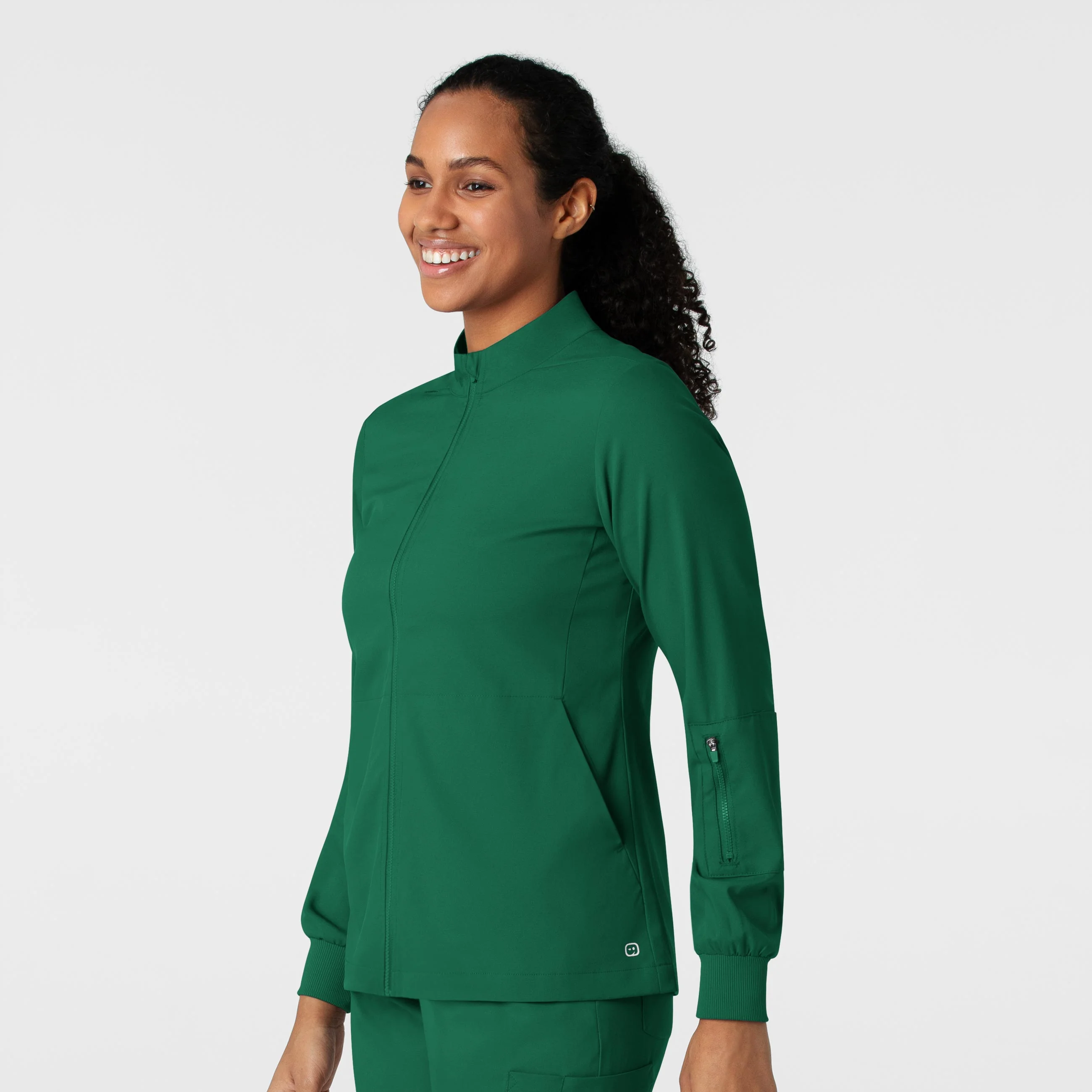 Boundless Women's Warm Up Scrub Jacket - Hunter - Image 4
